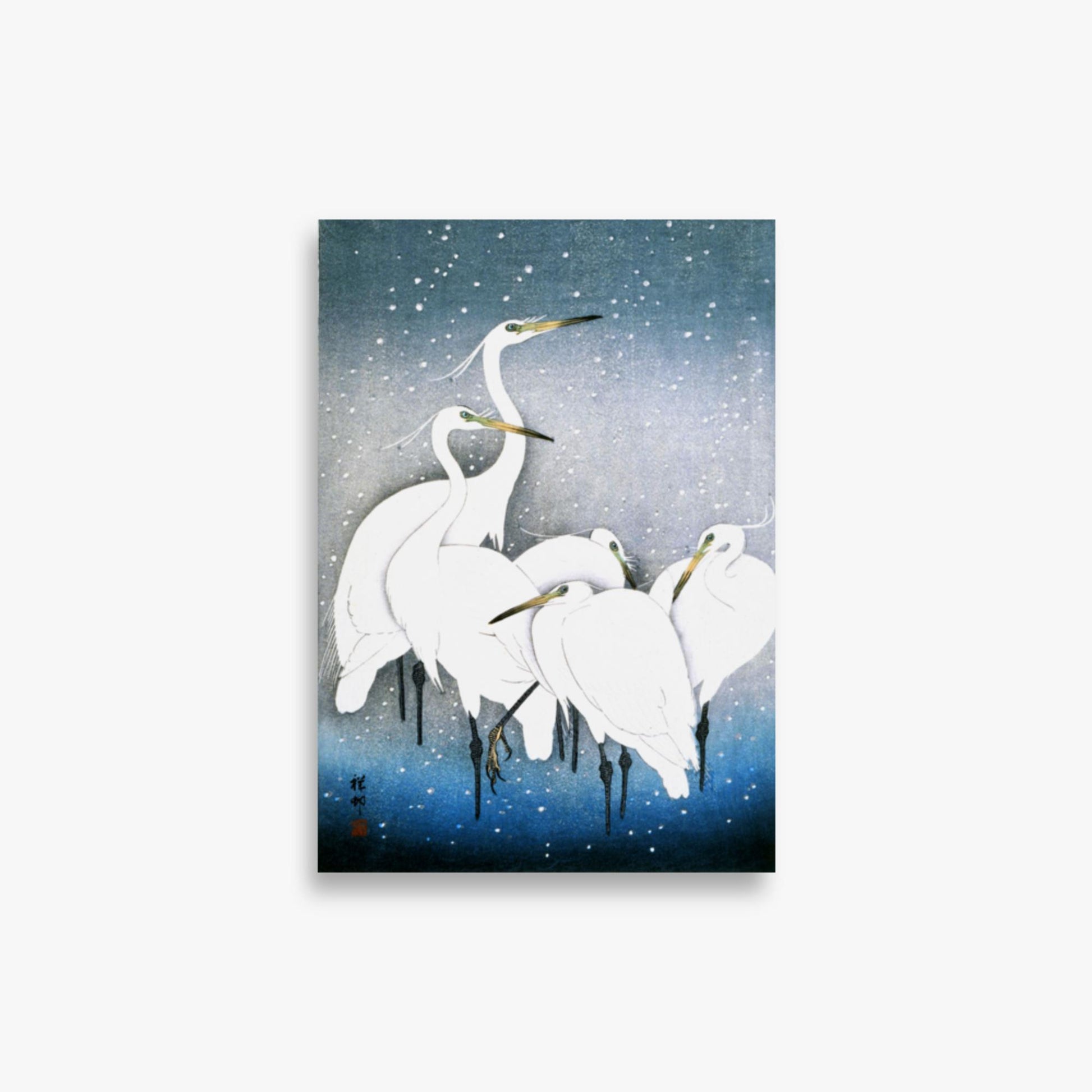 Ohara Koson - Egrets in the Snow 21x30 cm Poster