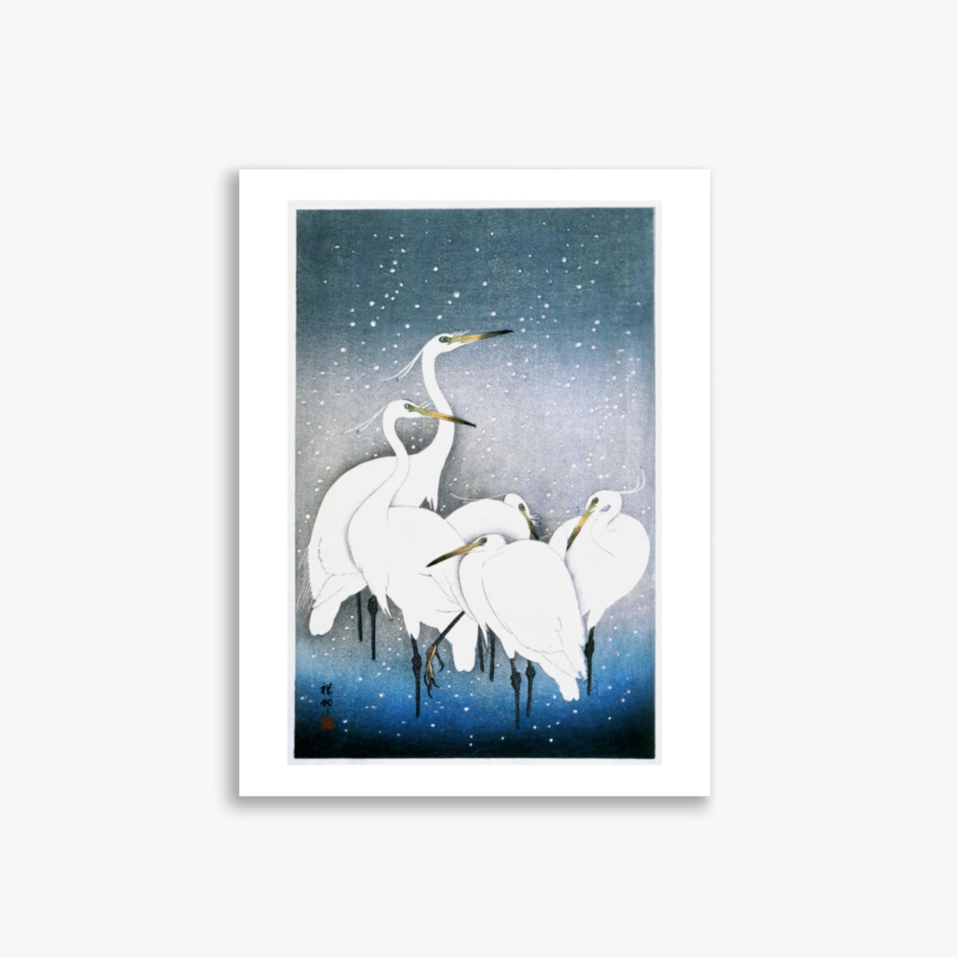 Ohara Koson - Egrets in the Snow 30x40 cm Poster