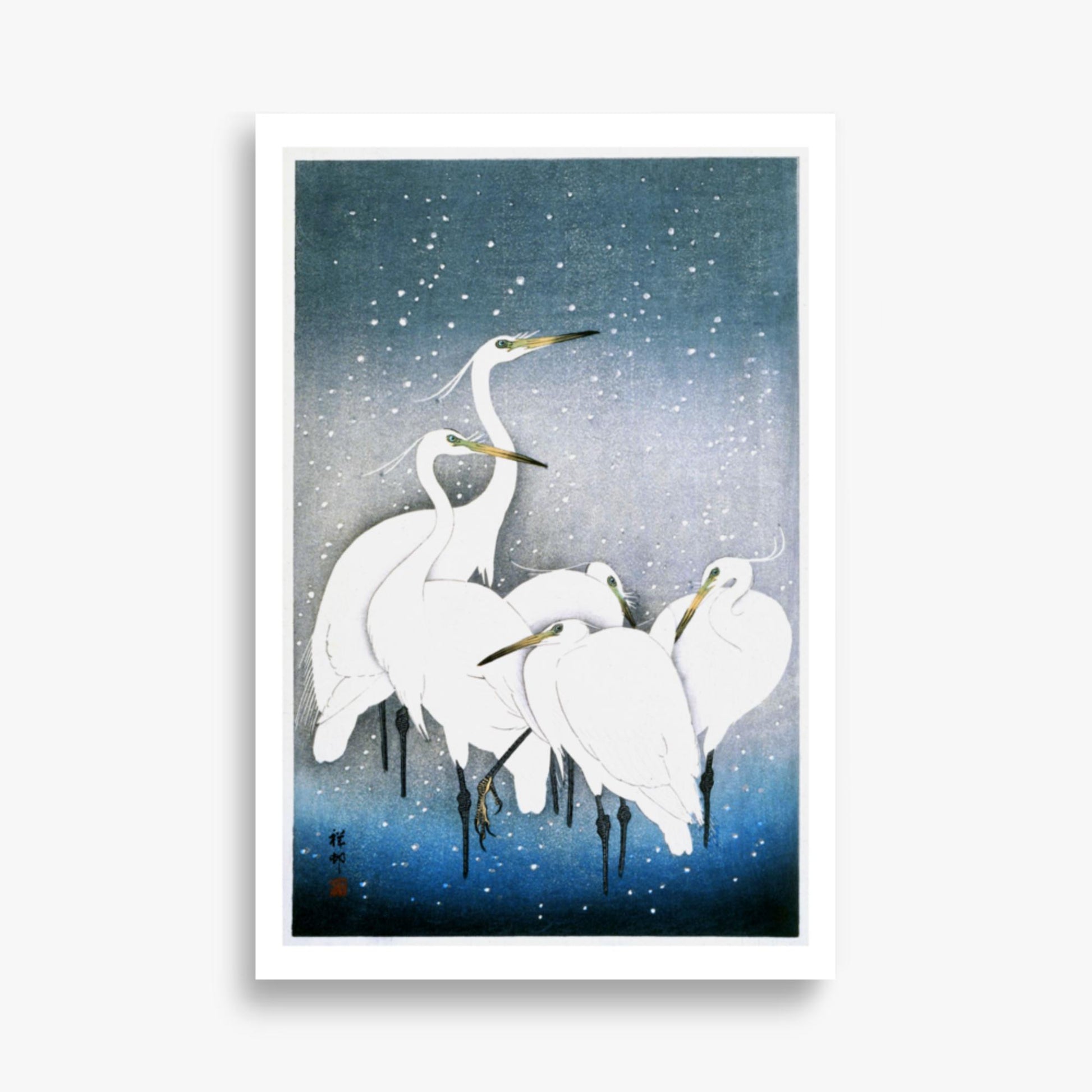 Ohara Koson - Egrets in the Snow 61x91 cm Poster