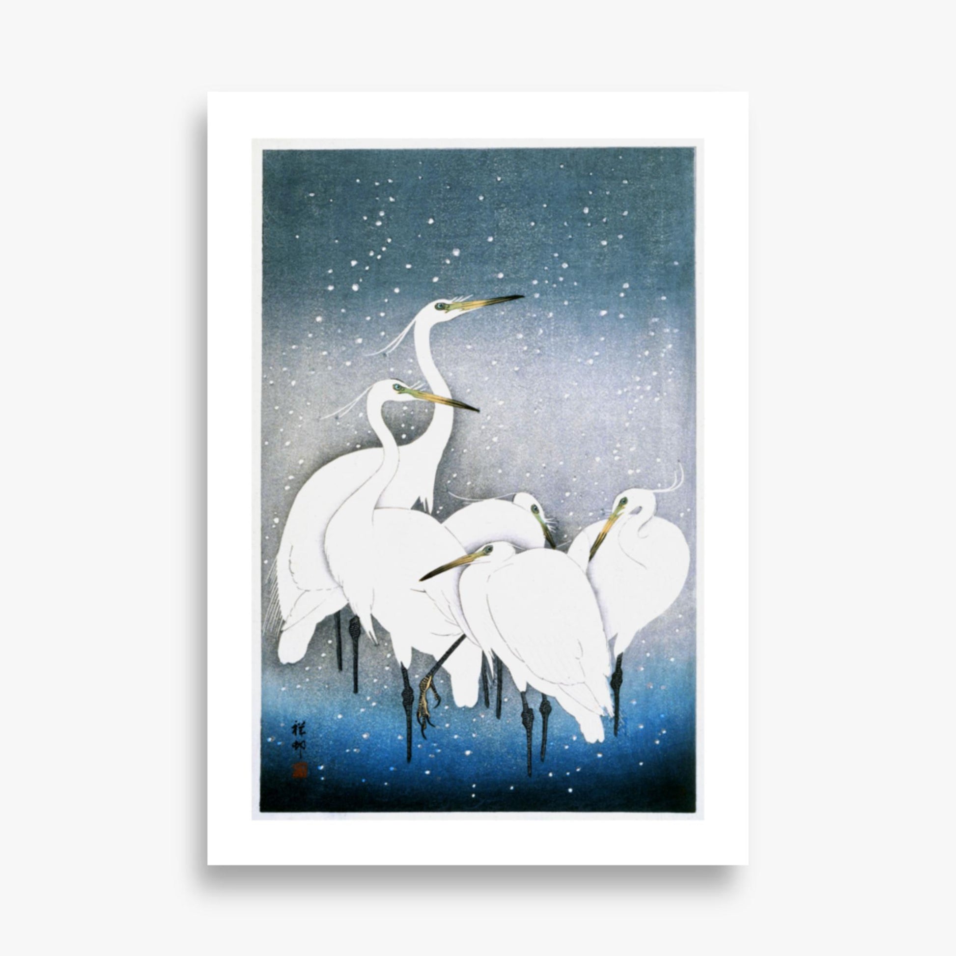 Ohara Koson - Egrets in the Snow 70x100 cm Poster