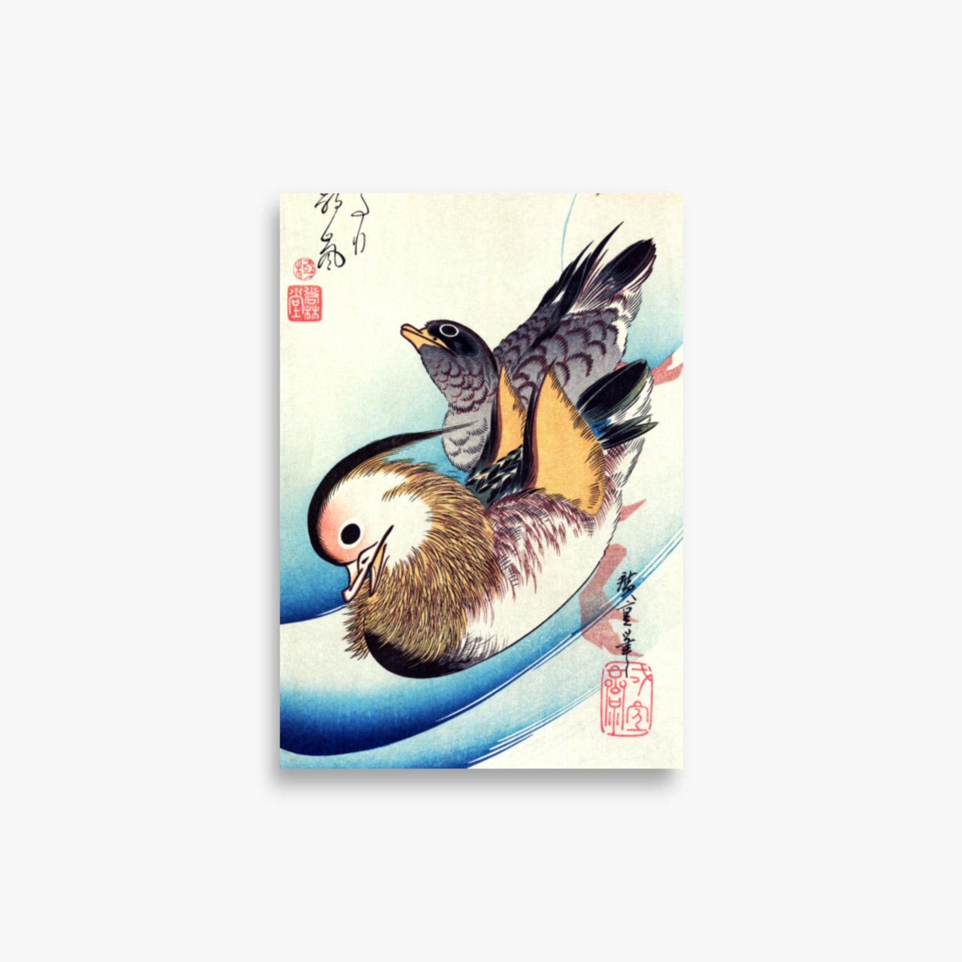 Utagawa Hiroshige - Two Mandarin Ducks 21x30 cm Poster