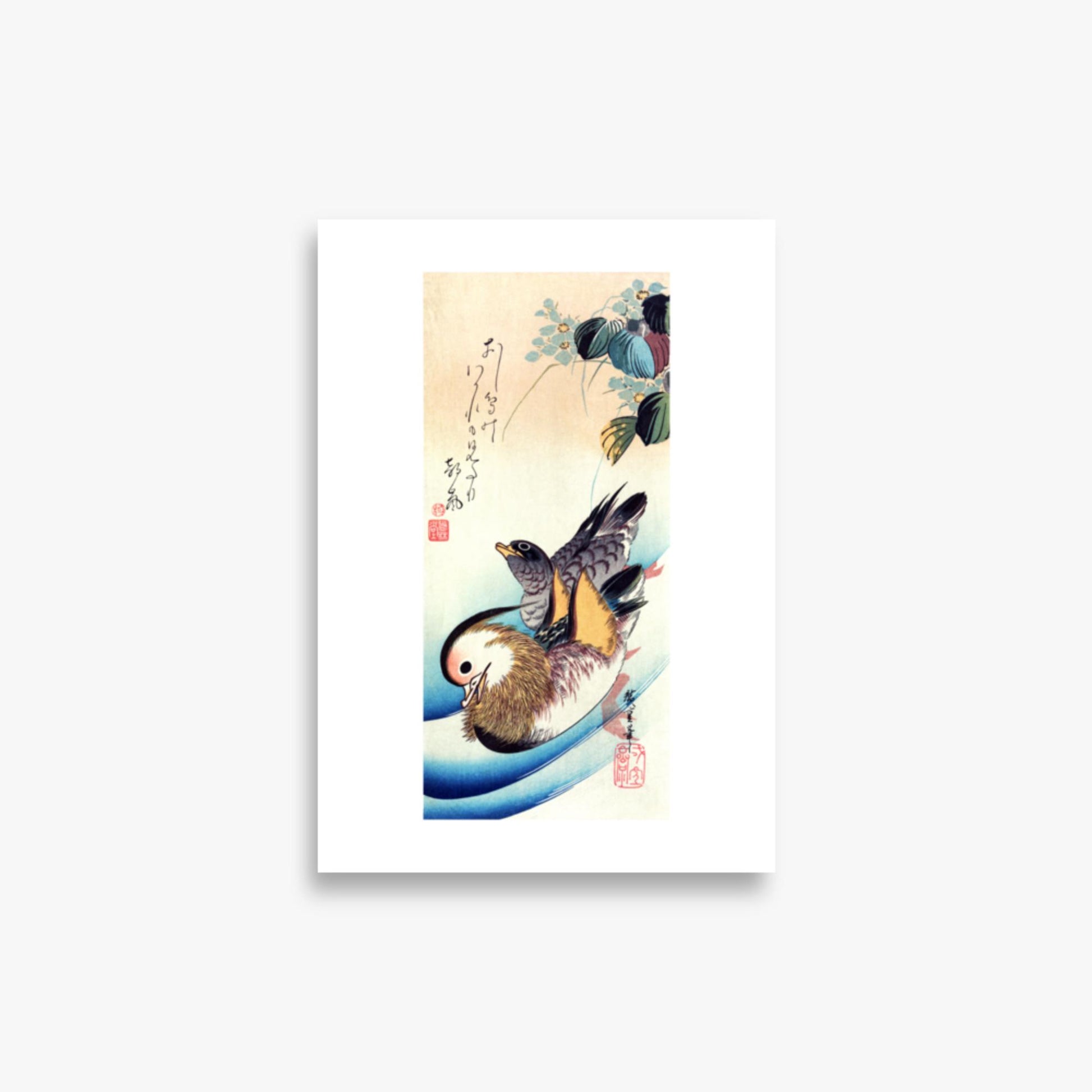 Utagawa Hiroshige - Two Mandarin Ducks 21x30 cm Poster