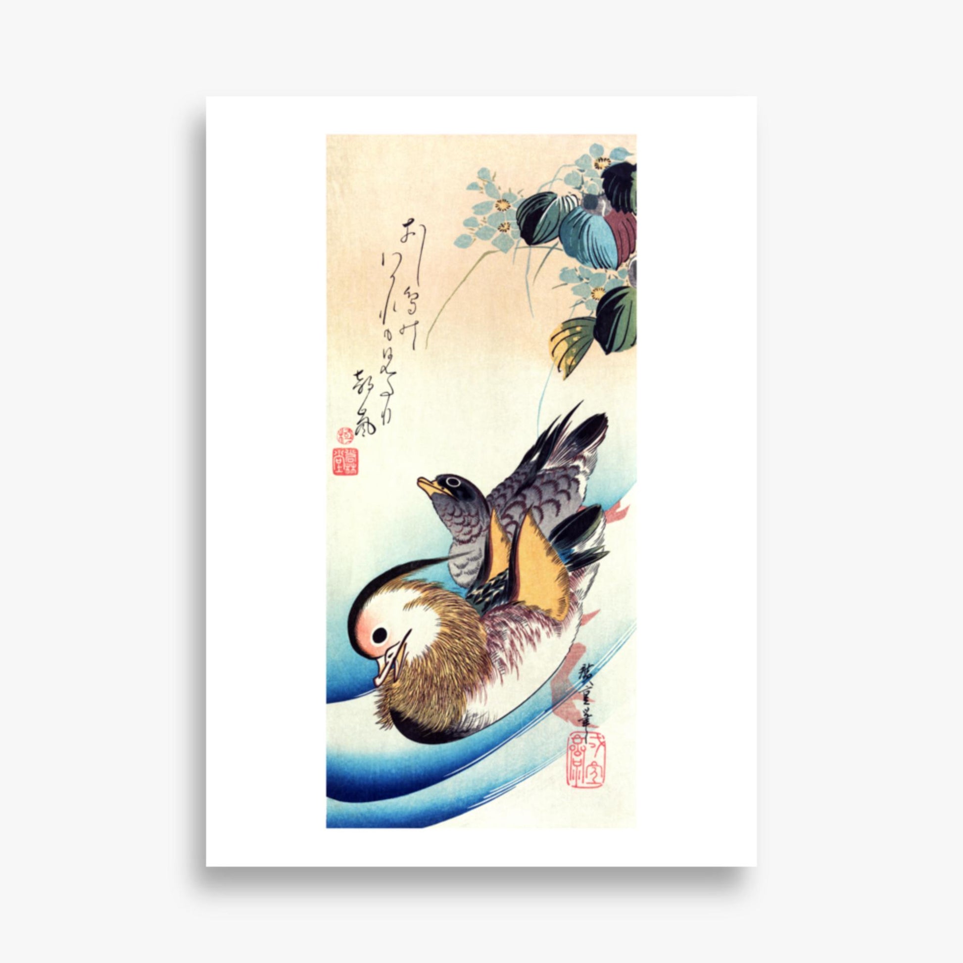 Utagawa Hiroshige - Two Mandarin Ducks 50x70 cm Poster