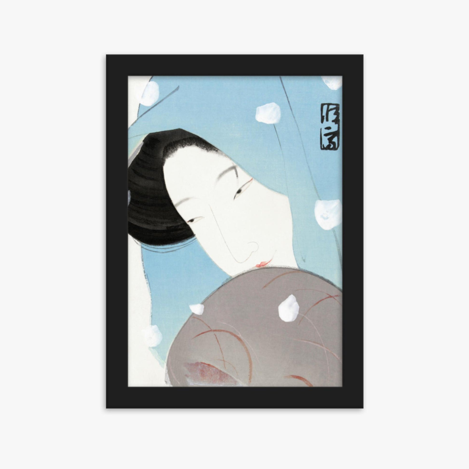 Kitano Tsunetomi - Umegawa 21x30 cm Poster With Black Frame