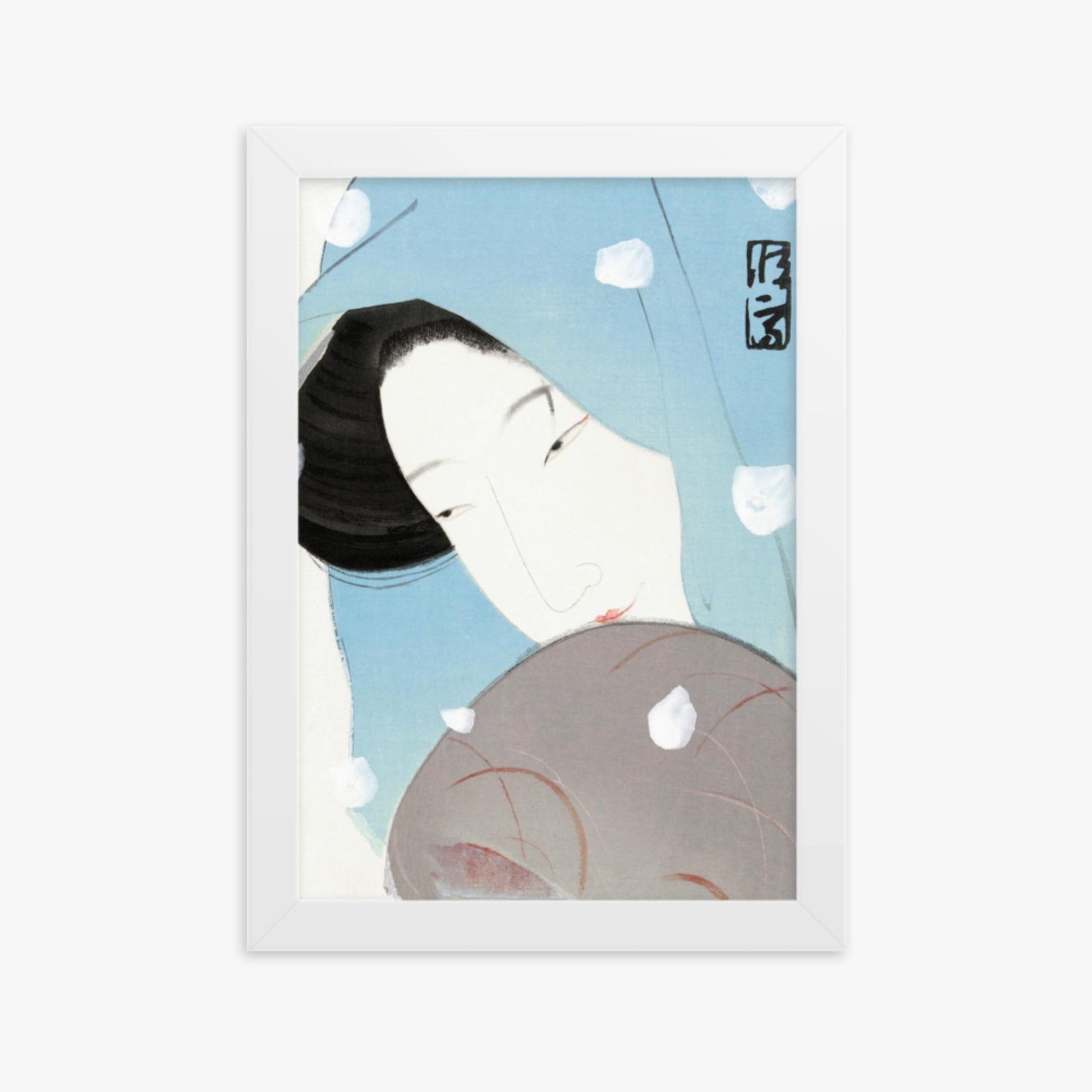 Kitano Tsunetomi - Umegawa 21x30 cm Poster With White Frame