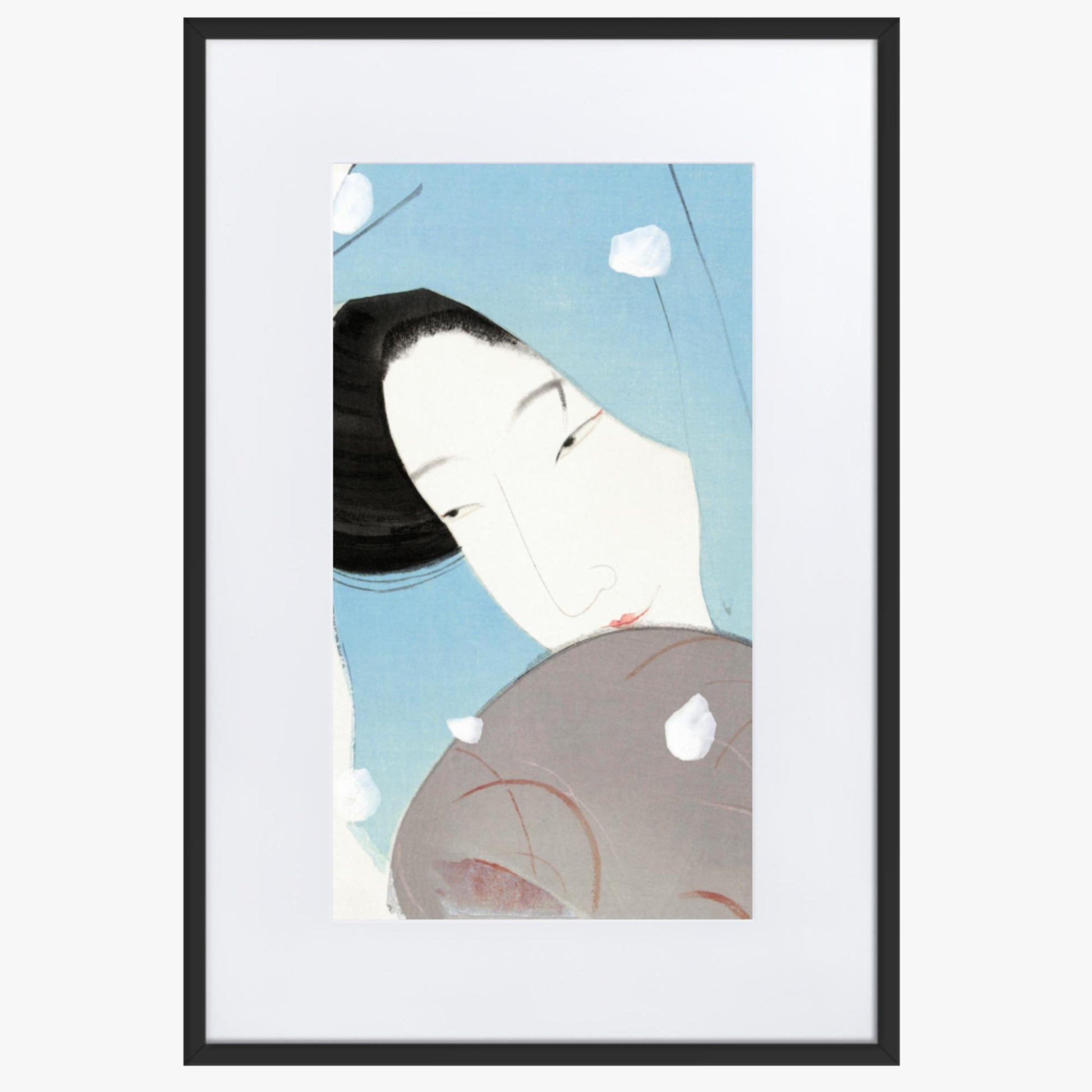 Kitano Tsunetomi - Umegawa 61x91 cm Poster With Black Frame