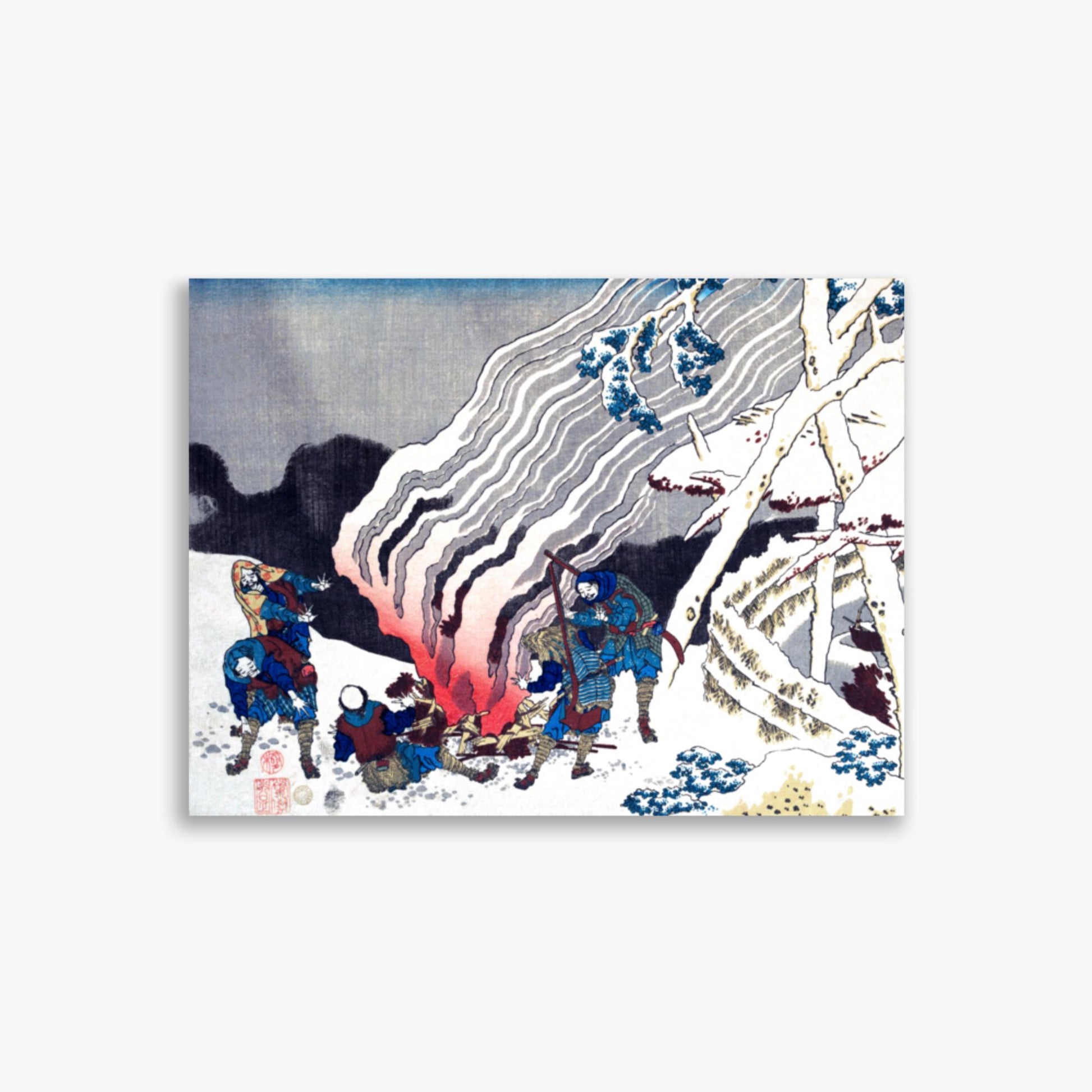 Katsushika Hokusai - Poem by Minamoto no Muneyuki Ason 30x40 cm Poster