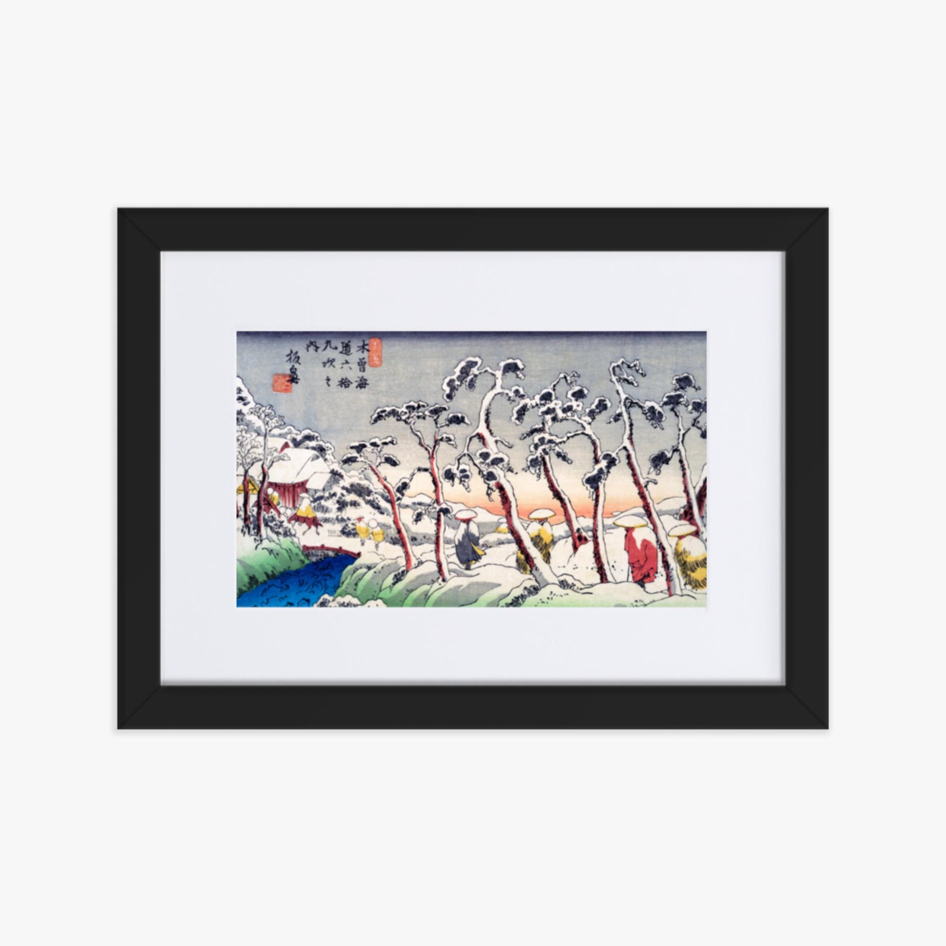 Keisai Eisen - Itabana 21x30 cm Poster With Black Frame