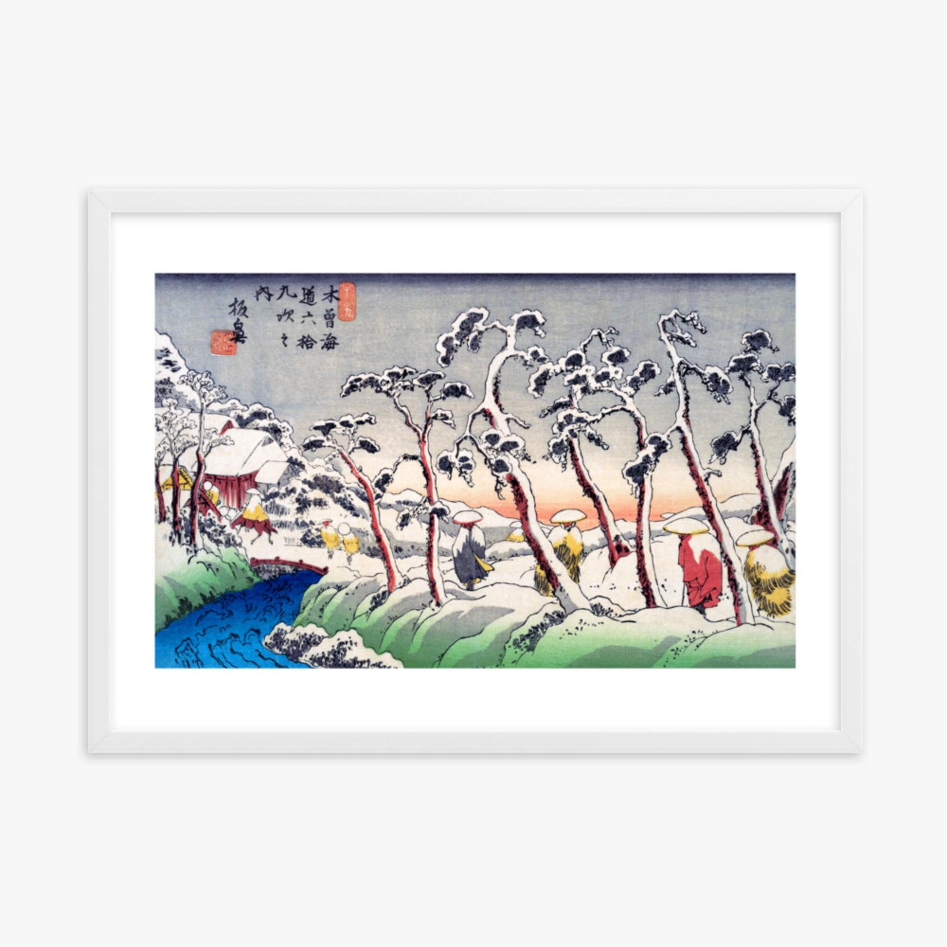 Keisai Eisen - Itabana 50x70 cm Poster With White Frame