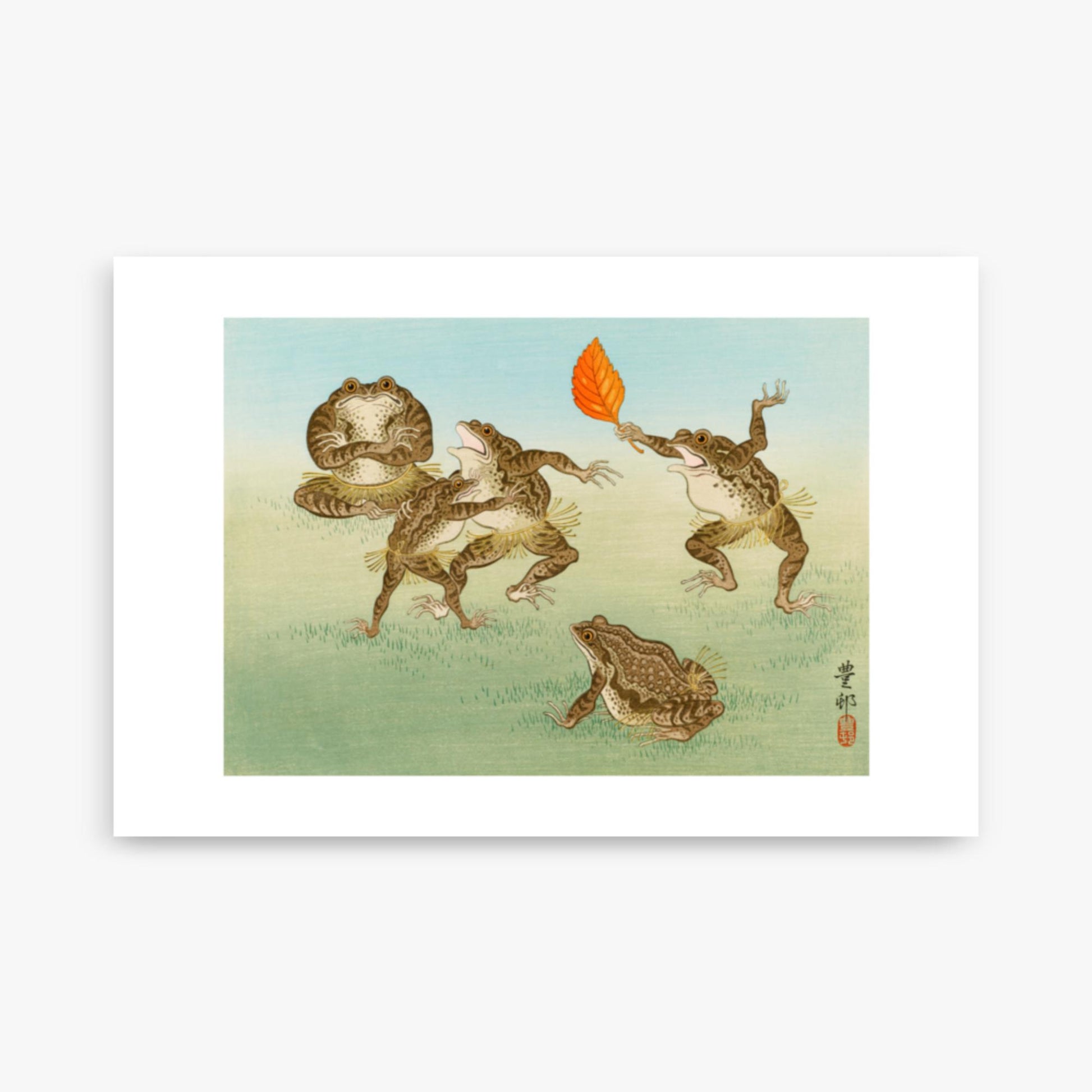 Ohara Koson: Sumo-Wrestling Toads - 61x91 cm Poster