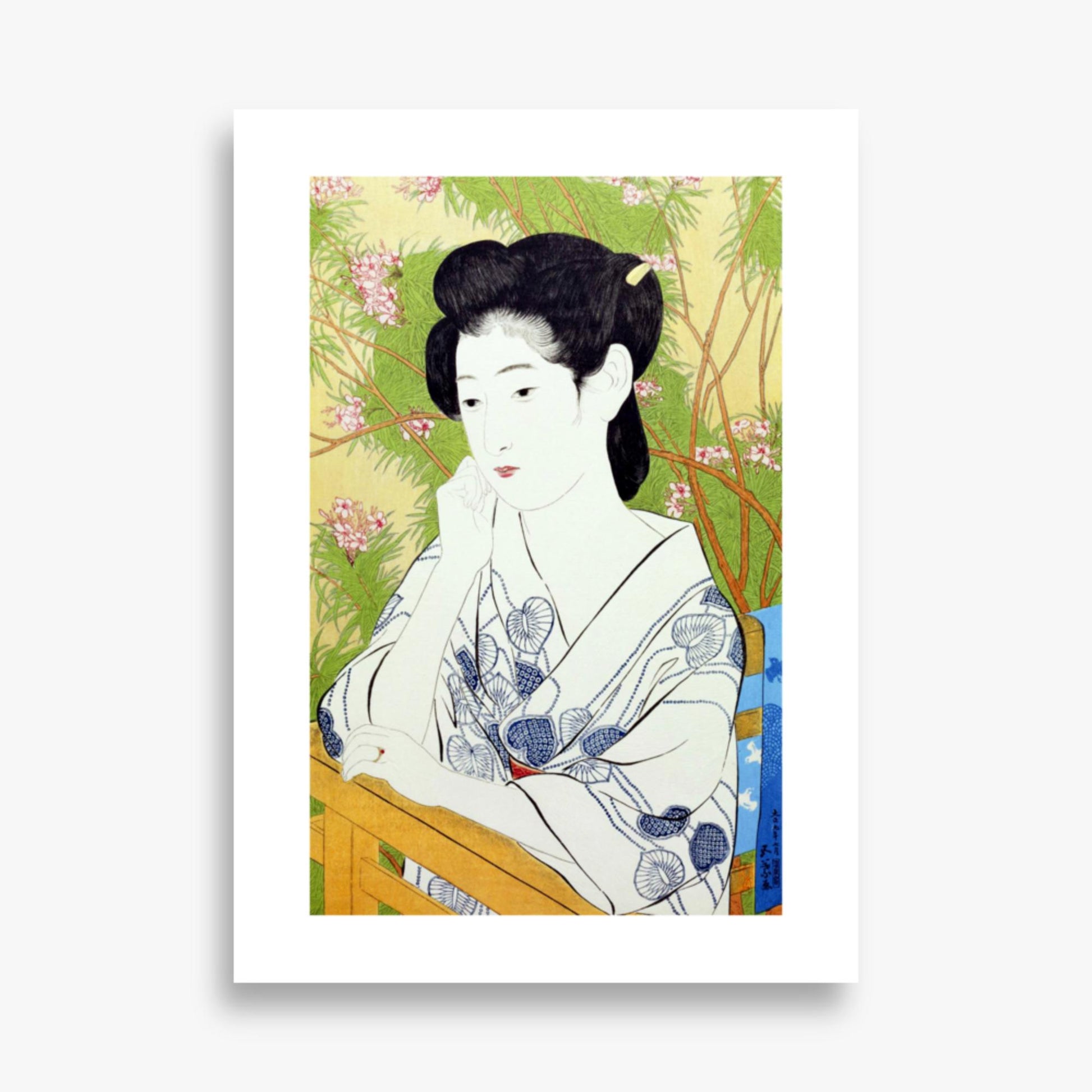 Goyō Hashiguchi: At a hot springs inn - 50x70 cm Poster