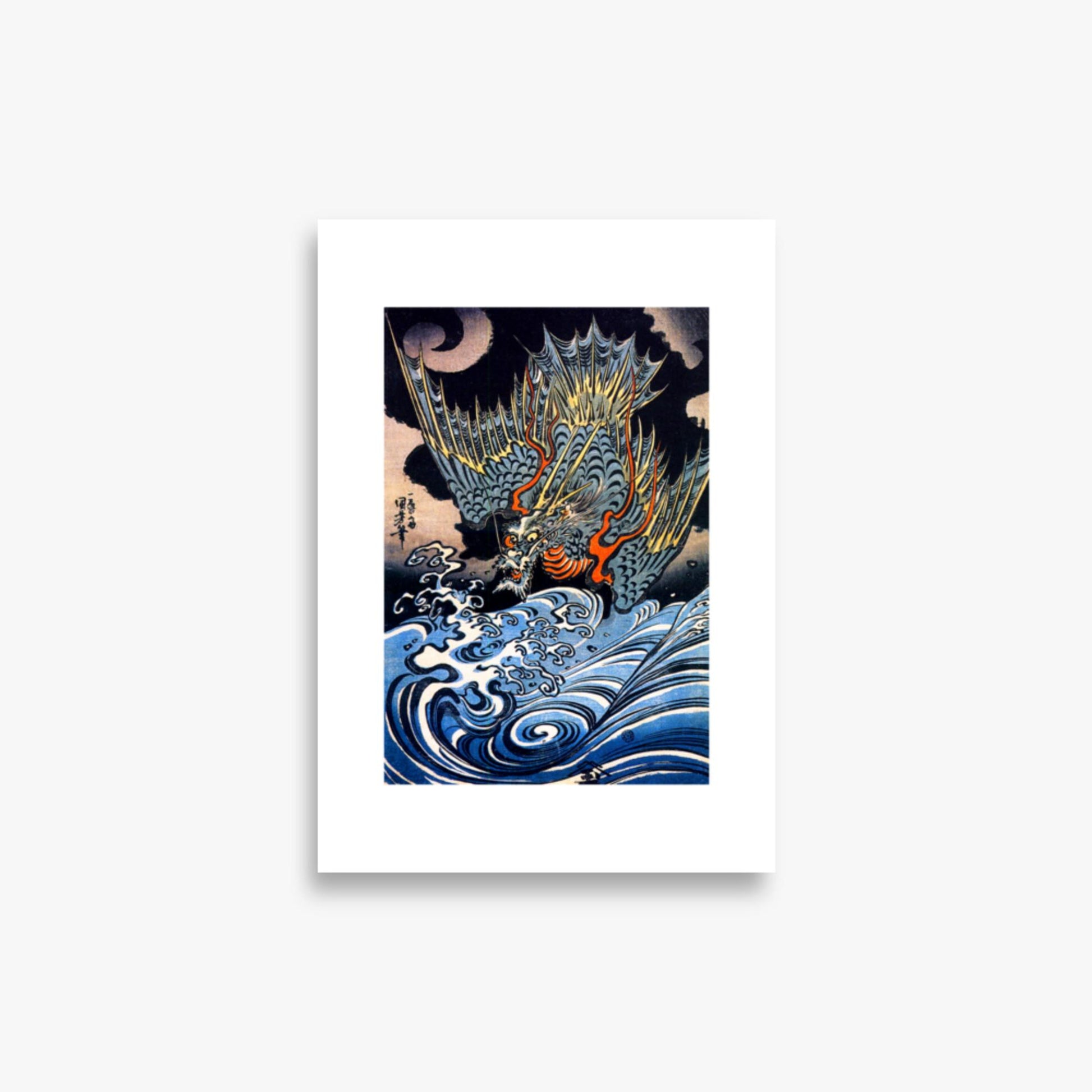 Utagawa Kuniyoshi: A Japanese sea dragon - 21x30 cm Poster