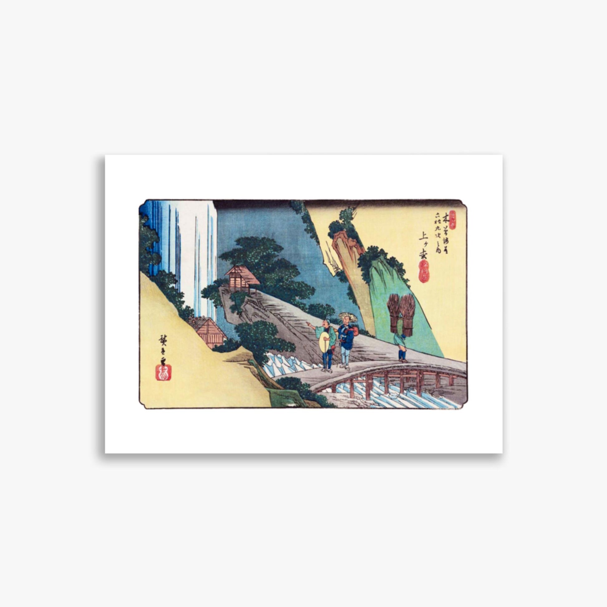 Keisai Yeisen, Utagawa Hiroshige: Agematsu-juku, Sixty-nine Stations of the Kiso Road - 30x40 cm Poster