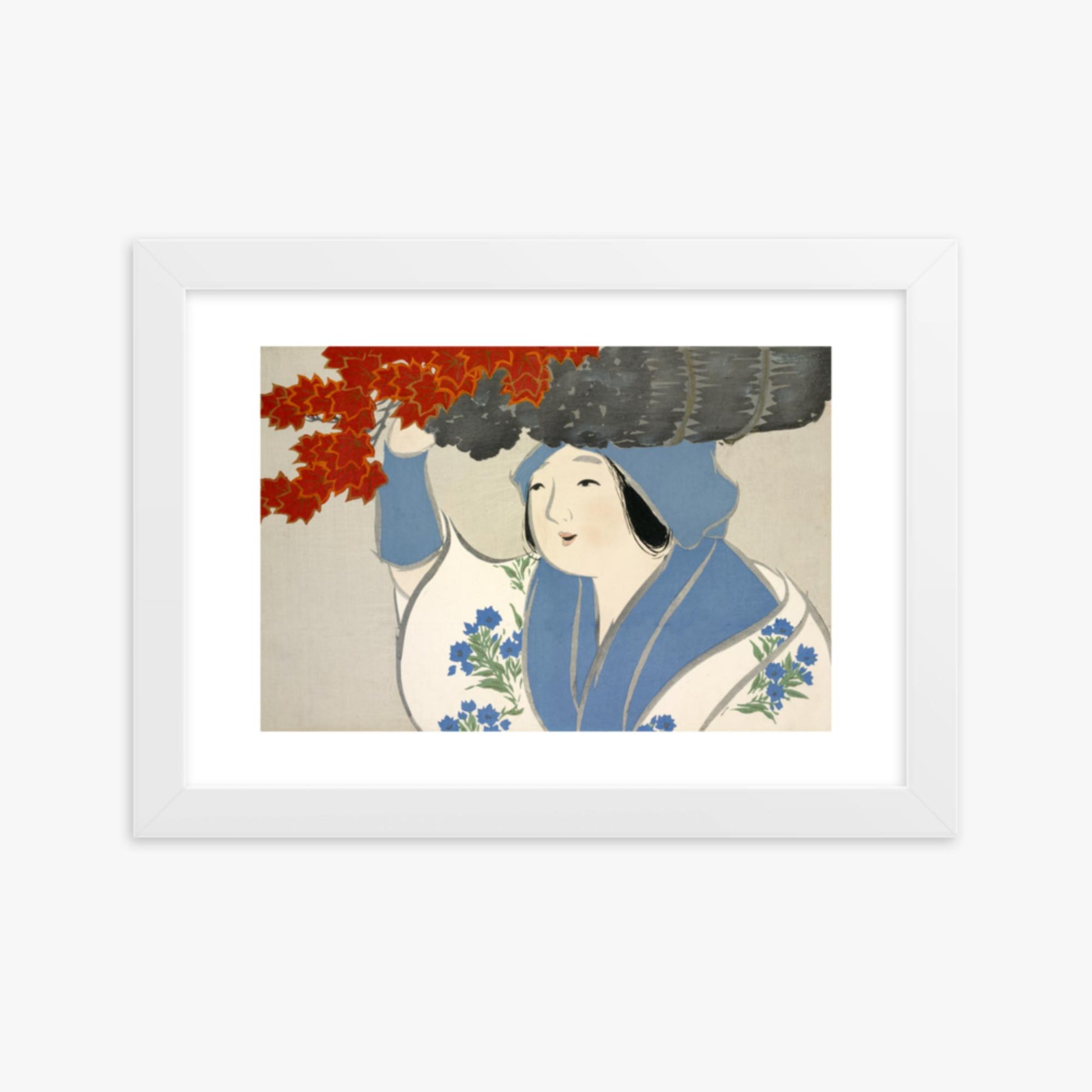 Kamisaka Sekka: Kuroki Uri, from Momoyo-gusa - 21x30 cm Poster With White Frame