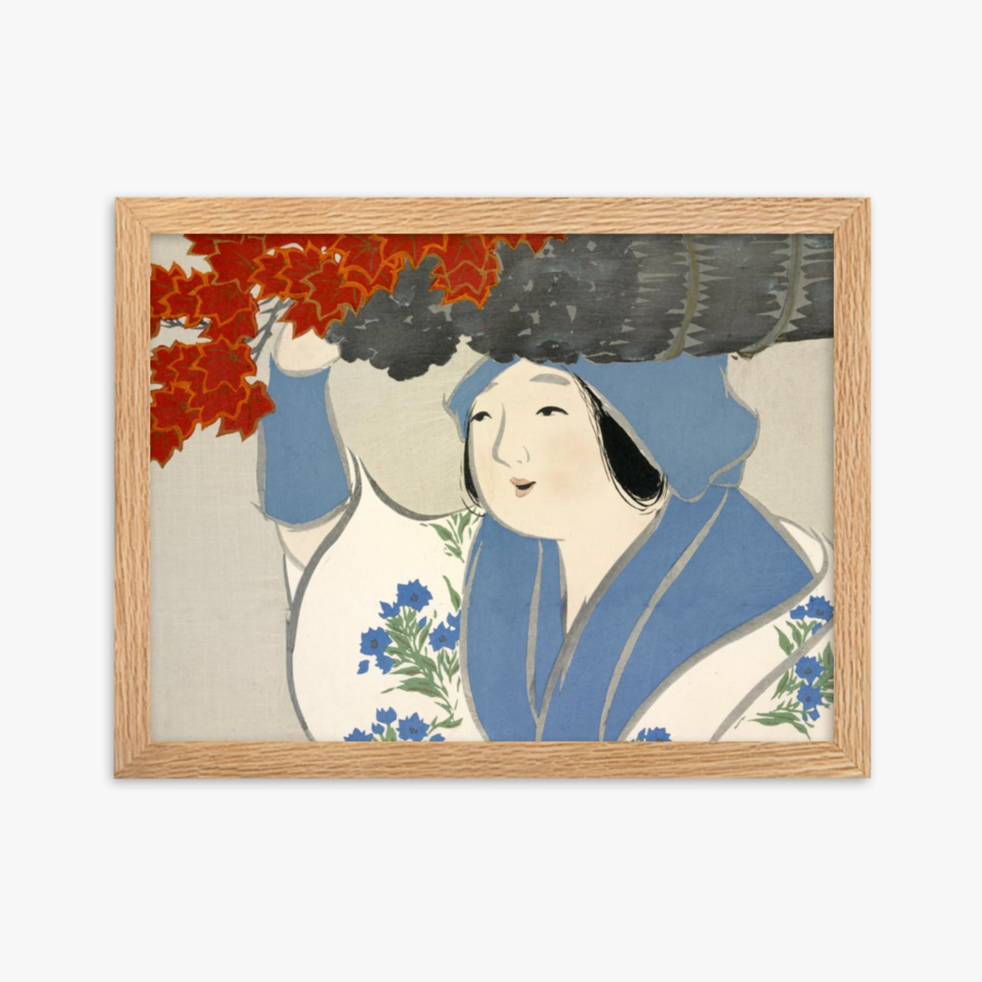 Kamisaka Sekka: Kuroki Uri, from Momoyo-gusa - 30x40 cm Poster With Oak Frame