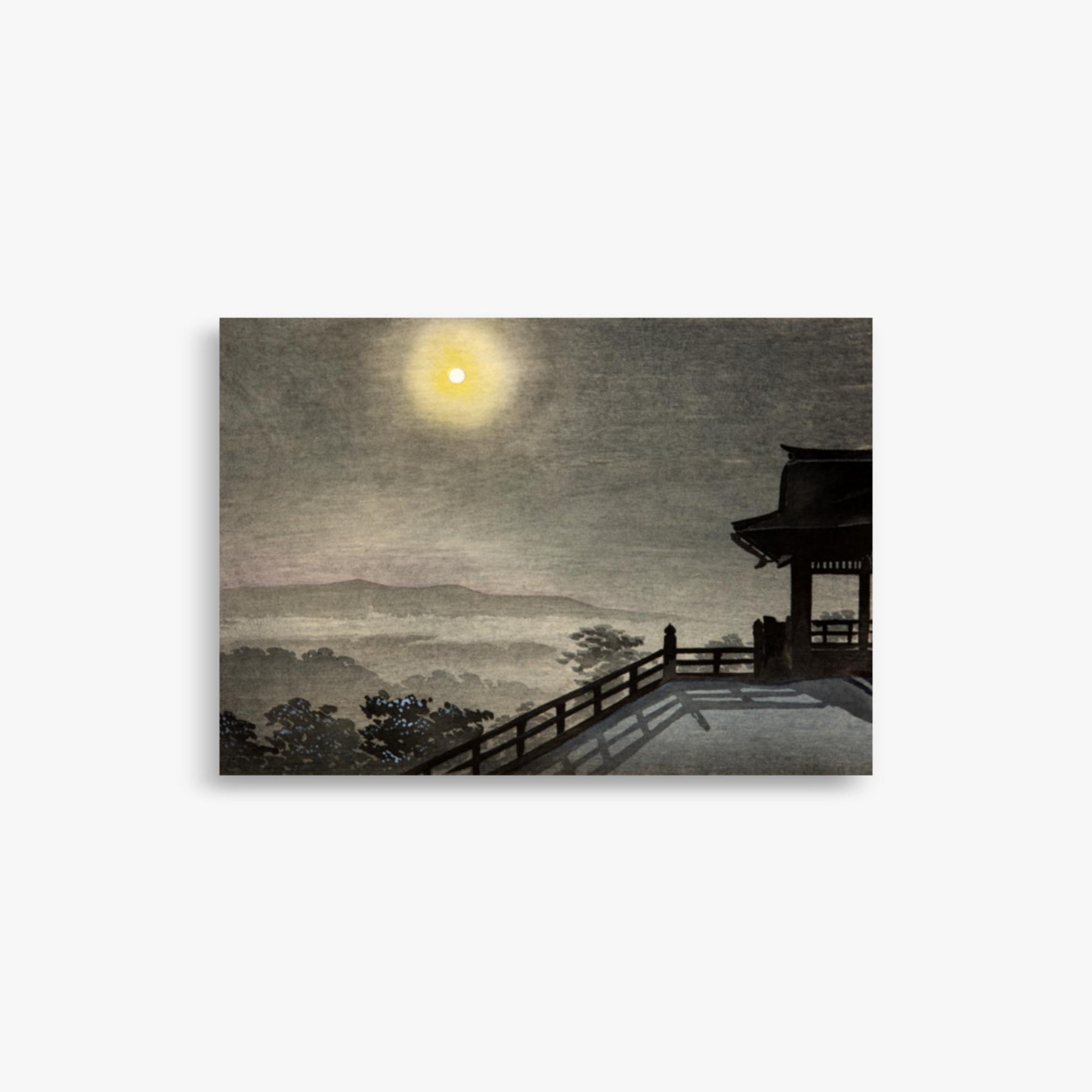 Kobayashi Kiyochika: Cool Moon Evening at Kiyomizudo in the Eastern Capital - 21x30 cm Poster