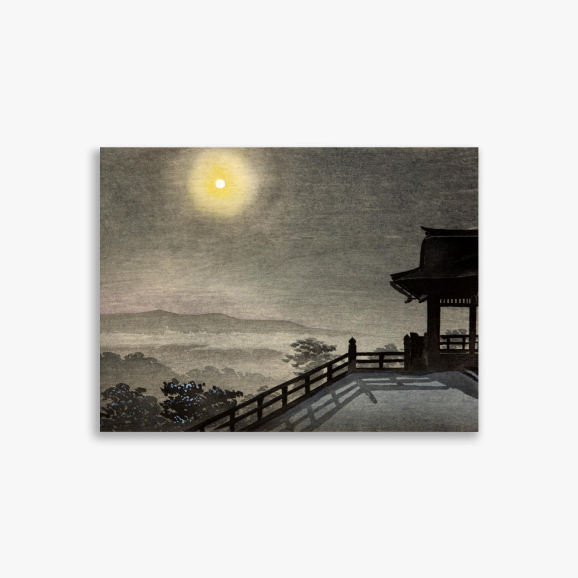 Kobayashi Kiyochika: Cool Moon Evening at Kiyomizudo in the Eastern Capital - 30x40 cm Poster