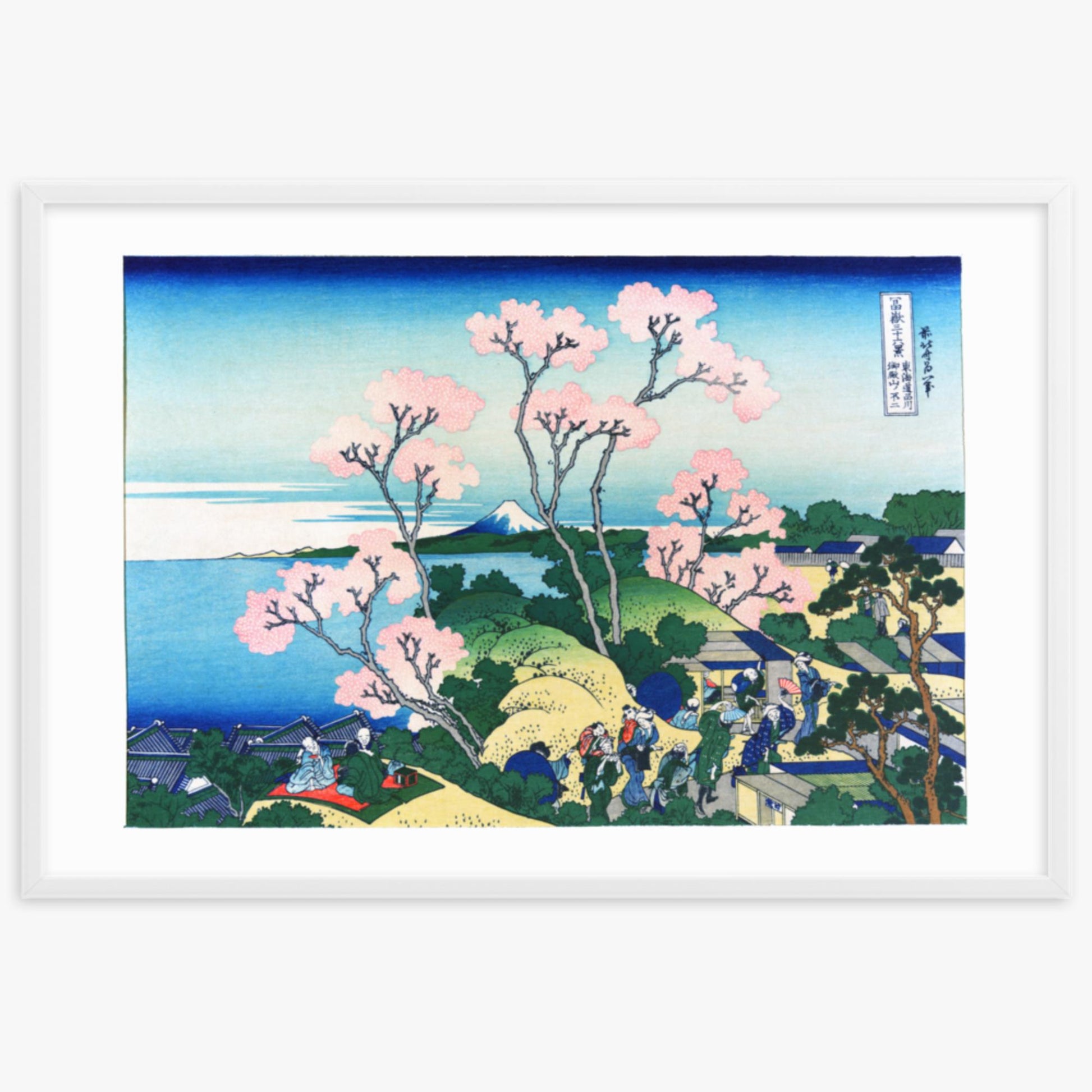 Katsushika Hokusai - Fuji from Gotenyama at Shinagawa on the Tōkaidō 61x91 cm Poster With White Frame