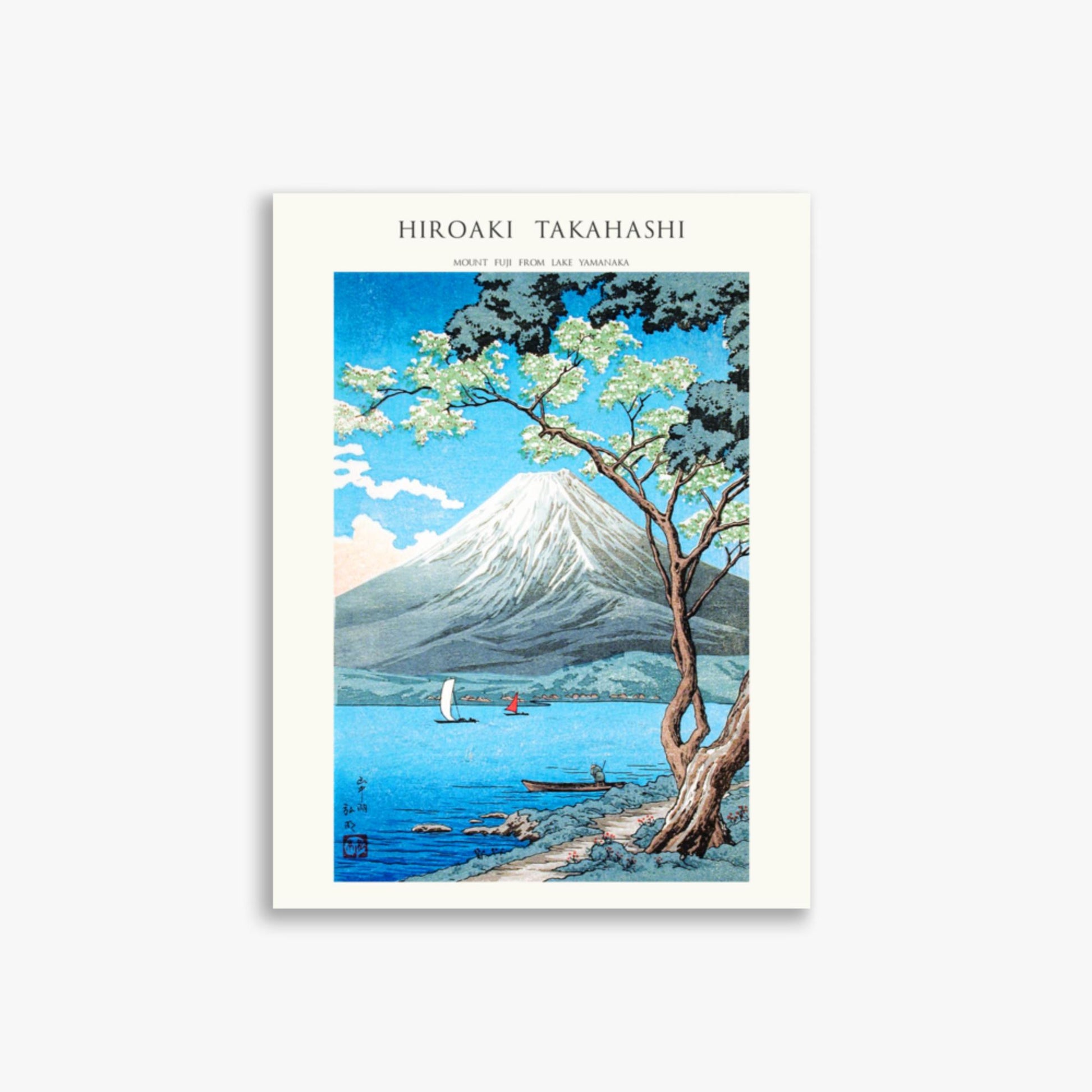 Hiroaki Takahashi - Mount Fuji from Lake Yamanaka - Decoration 30x40 cm Poster