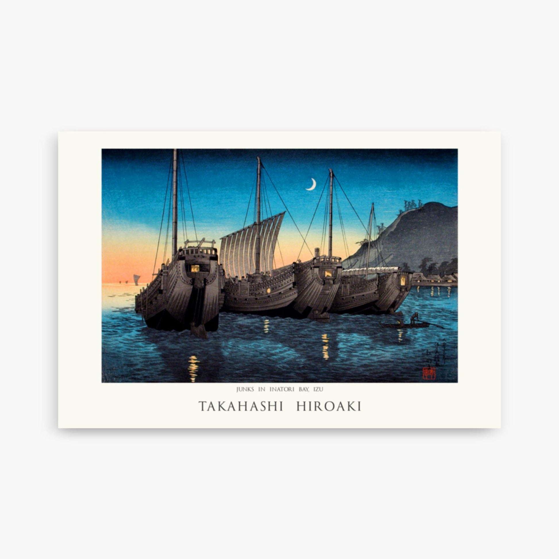 Hiroaki Takahashi - Junks in Inatori Bay, Izu - Decoration 61x91 cm Poster