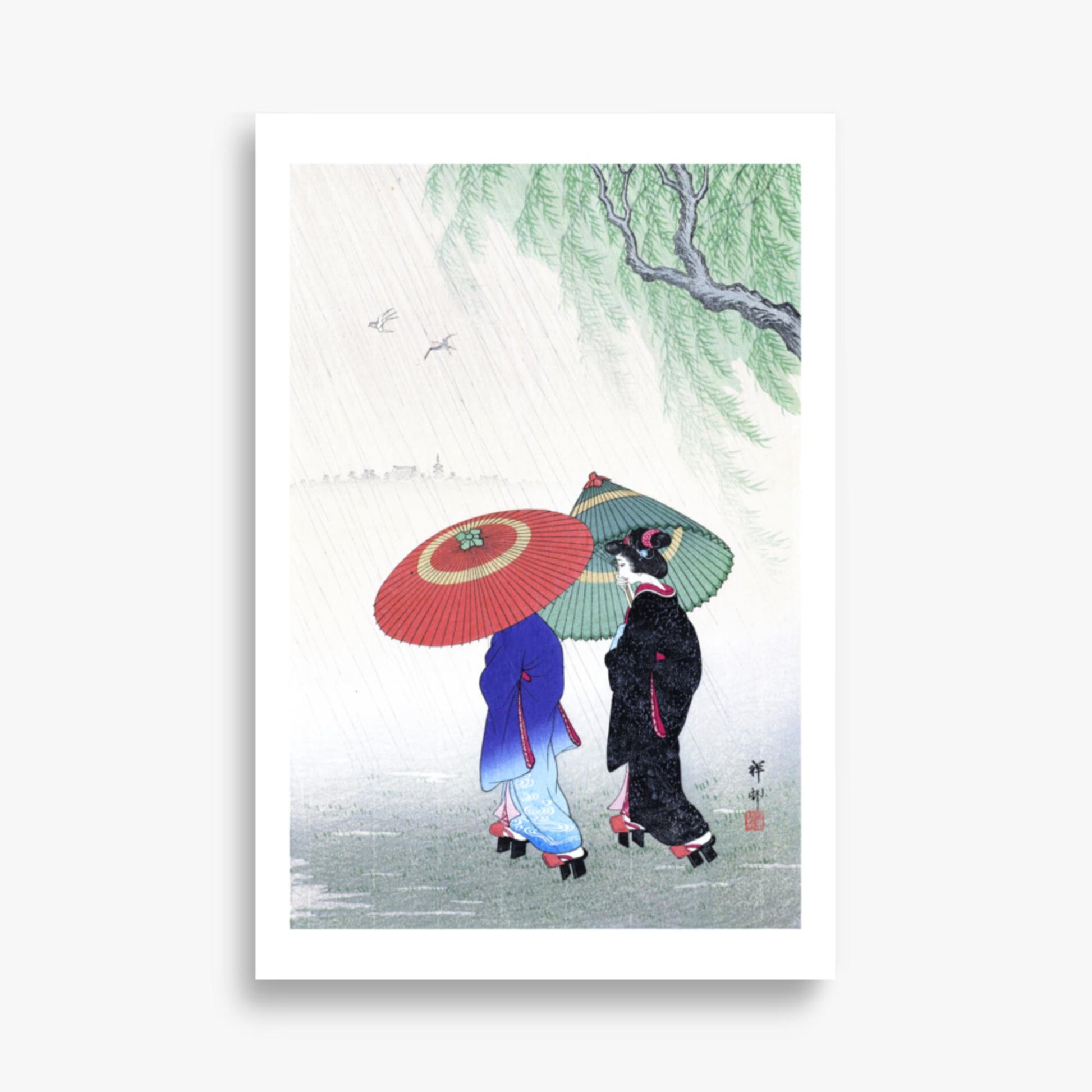 Ohara Koson - Two Women in the Rain 61x91 cm Poster