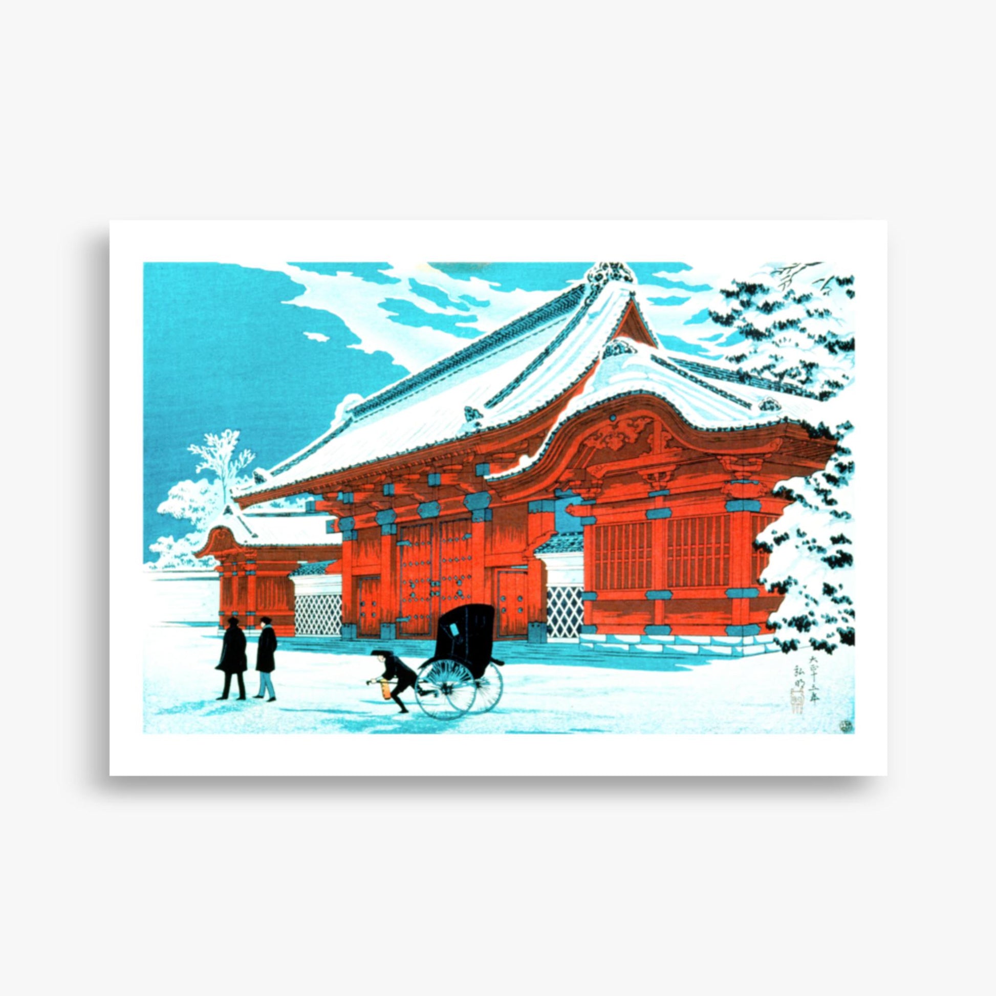 Takahashi Hiroaki (Shōtei) - The Red Gate of Hongo in Snow 50x70 cm Poster