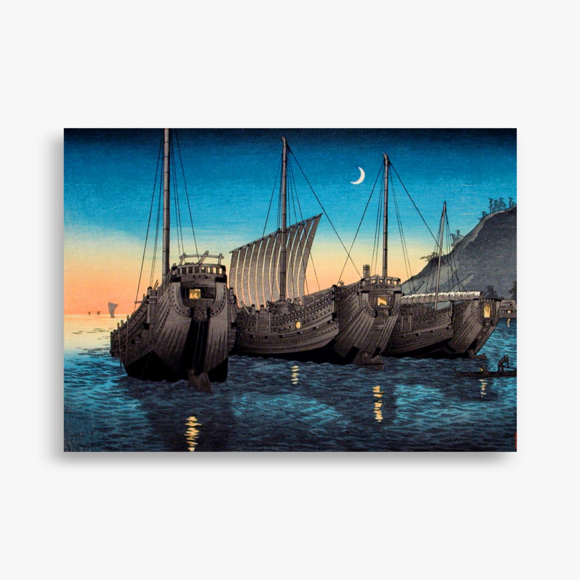 Takahashi Hiroaki (Shōtei) - Junks in Inatori Bay, Izu 50x70 cm Poster