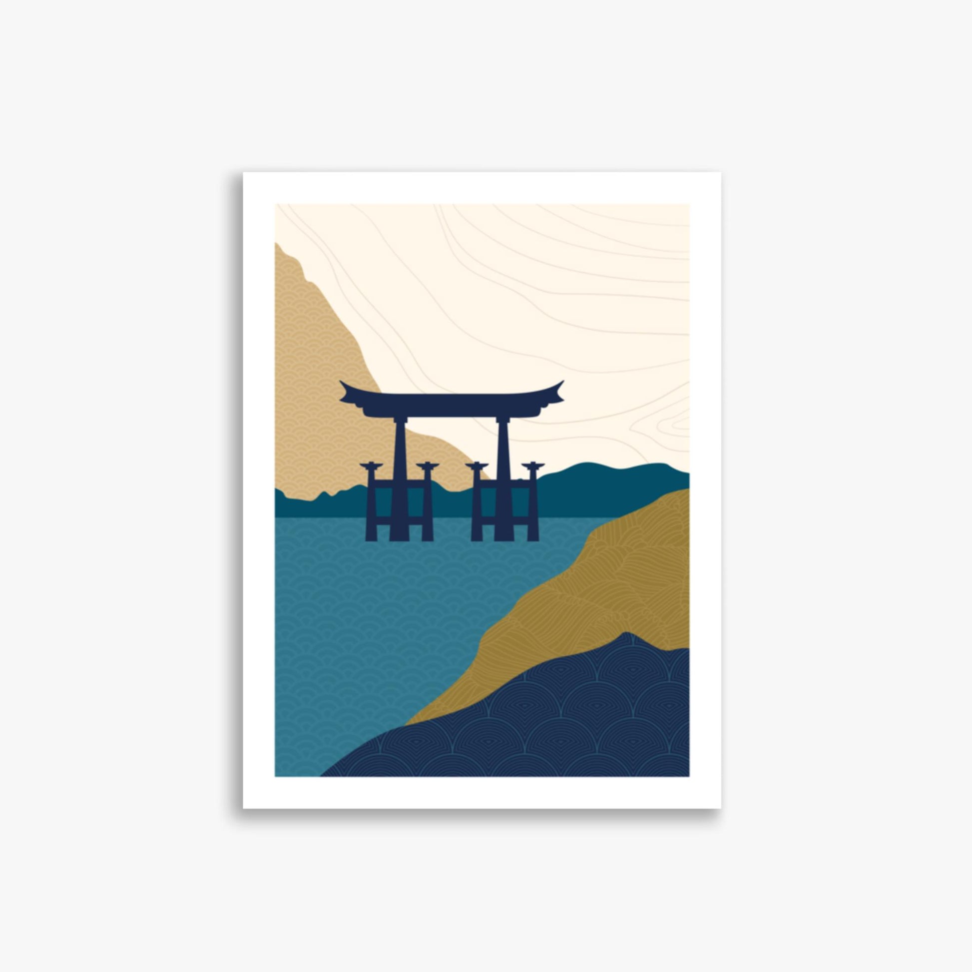 Modern illustration: Torii Gate in the Water 30x40 cm Poster