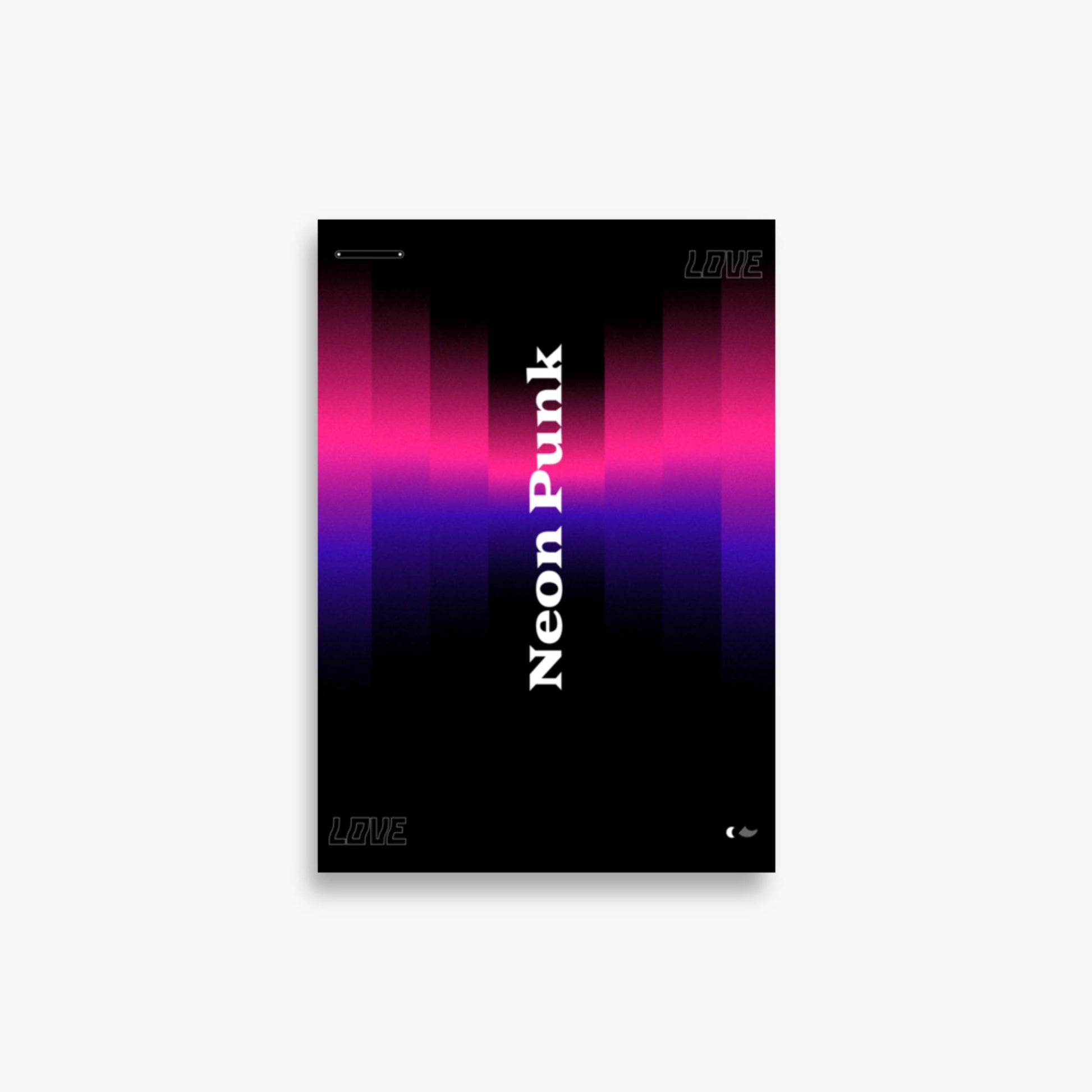 Modern illustration: VerticalNeon 21x30 cm Poster