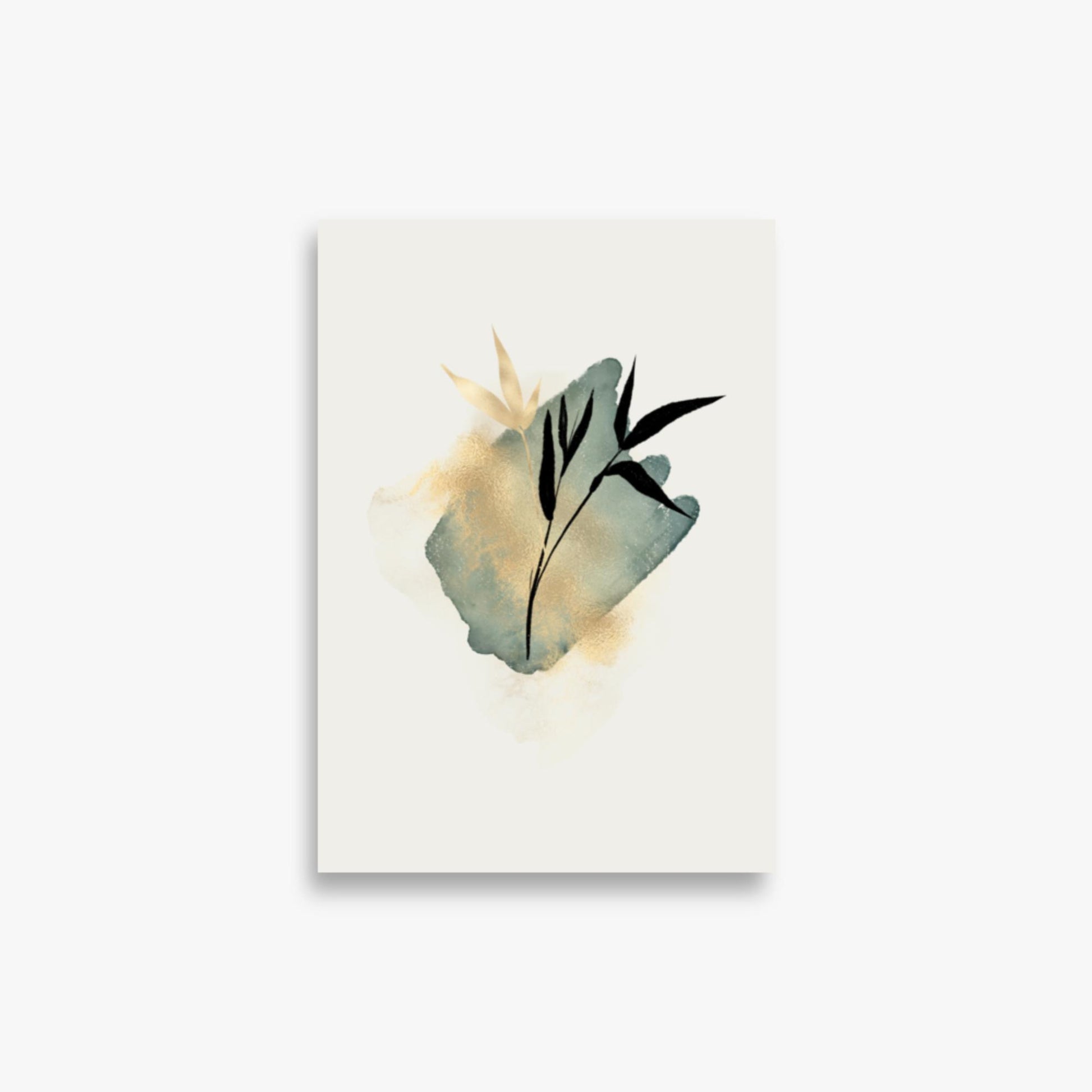 Modern illustration: Green and Gold 21x30 cm Poster