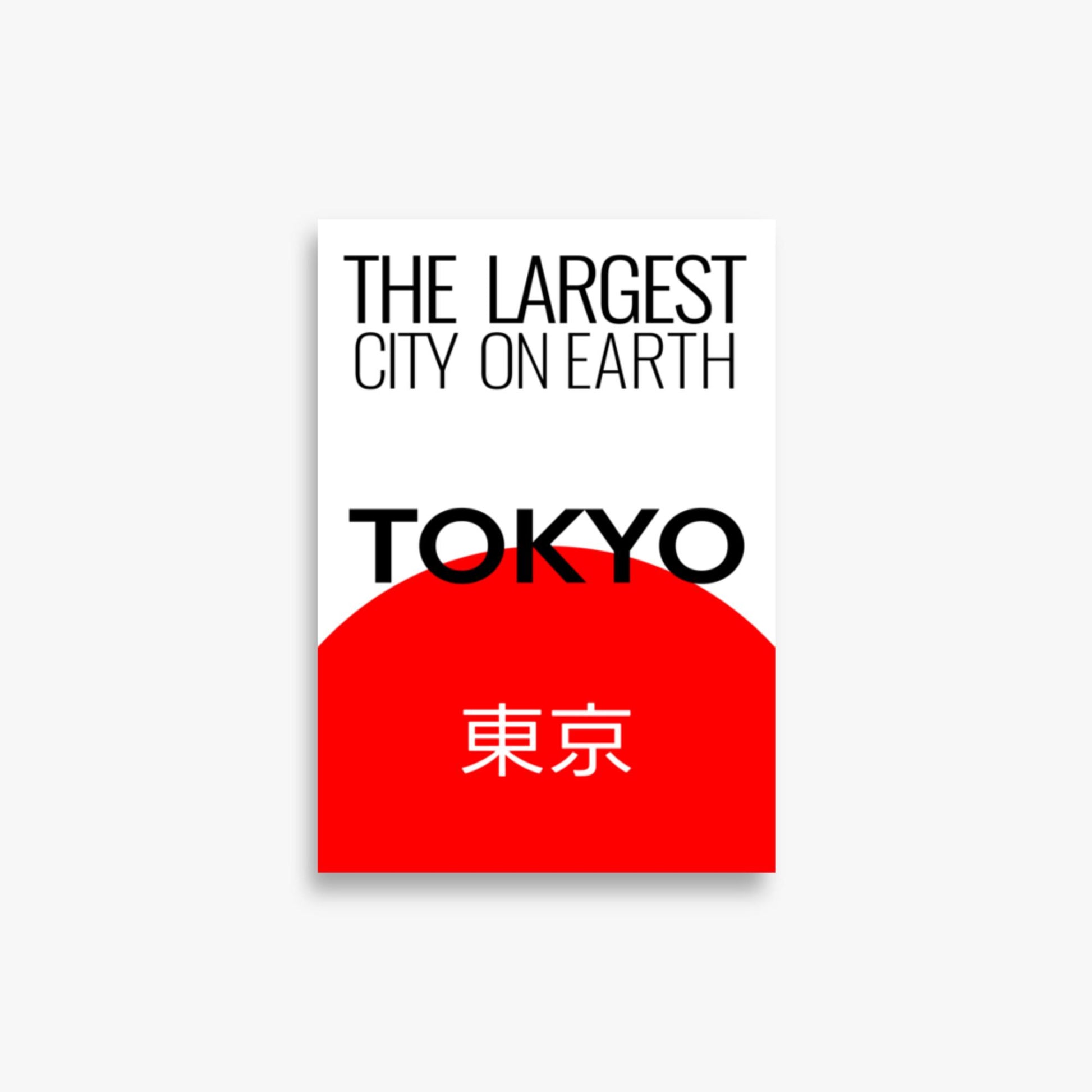 Modern illustration: The Largest City on Earth 21x30 cm Poster