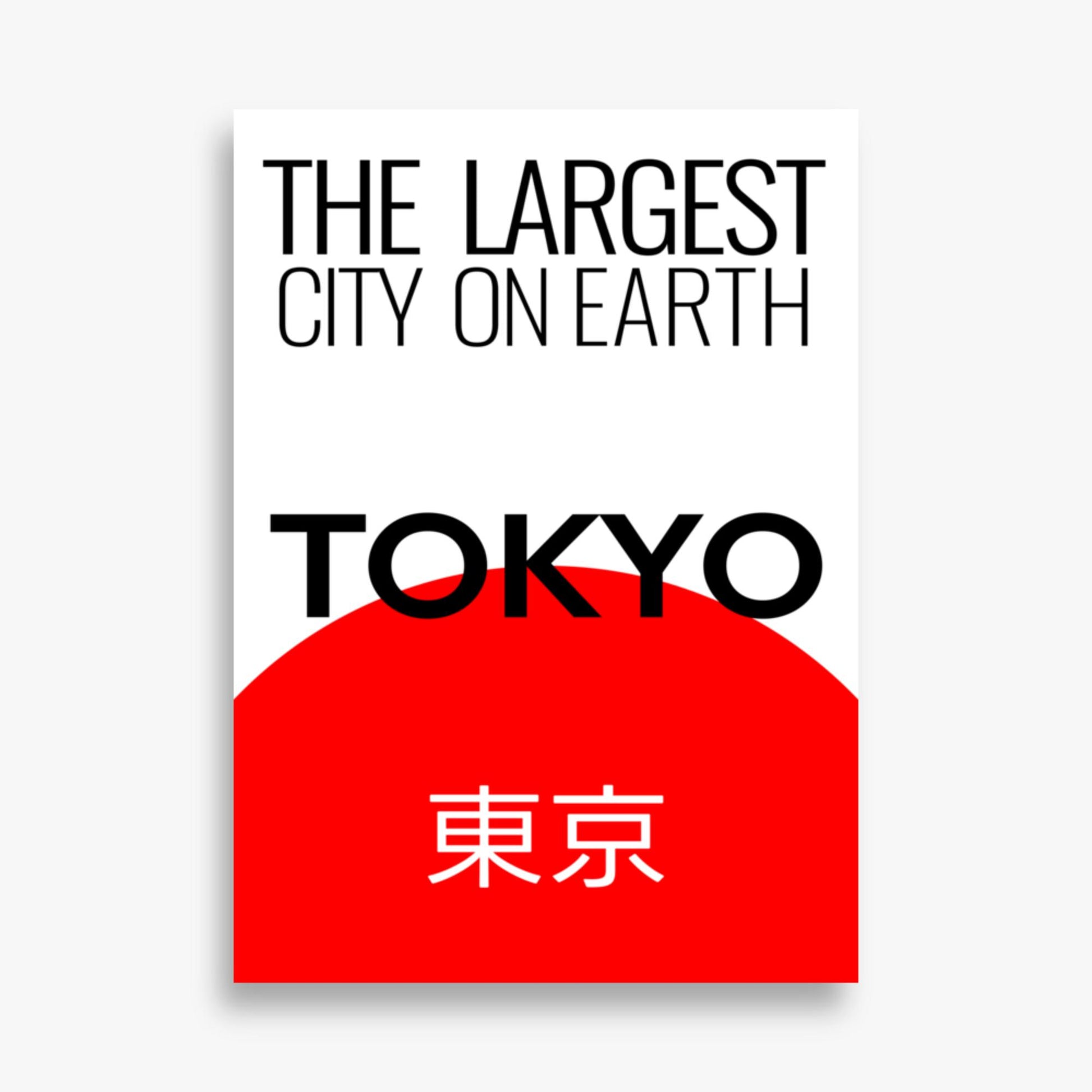 Modern illustration: The Largest City on Earth 50x70 cm Poster