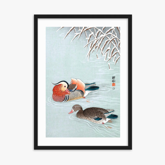 Ohara Koson - Mandarin Ducks 50x70 cm Poster With Black Frame