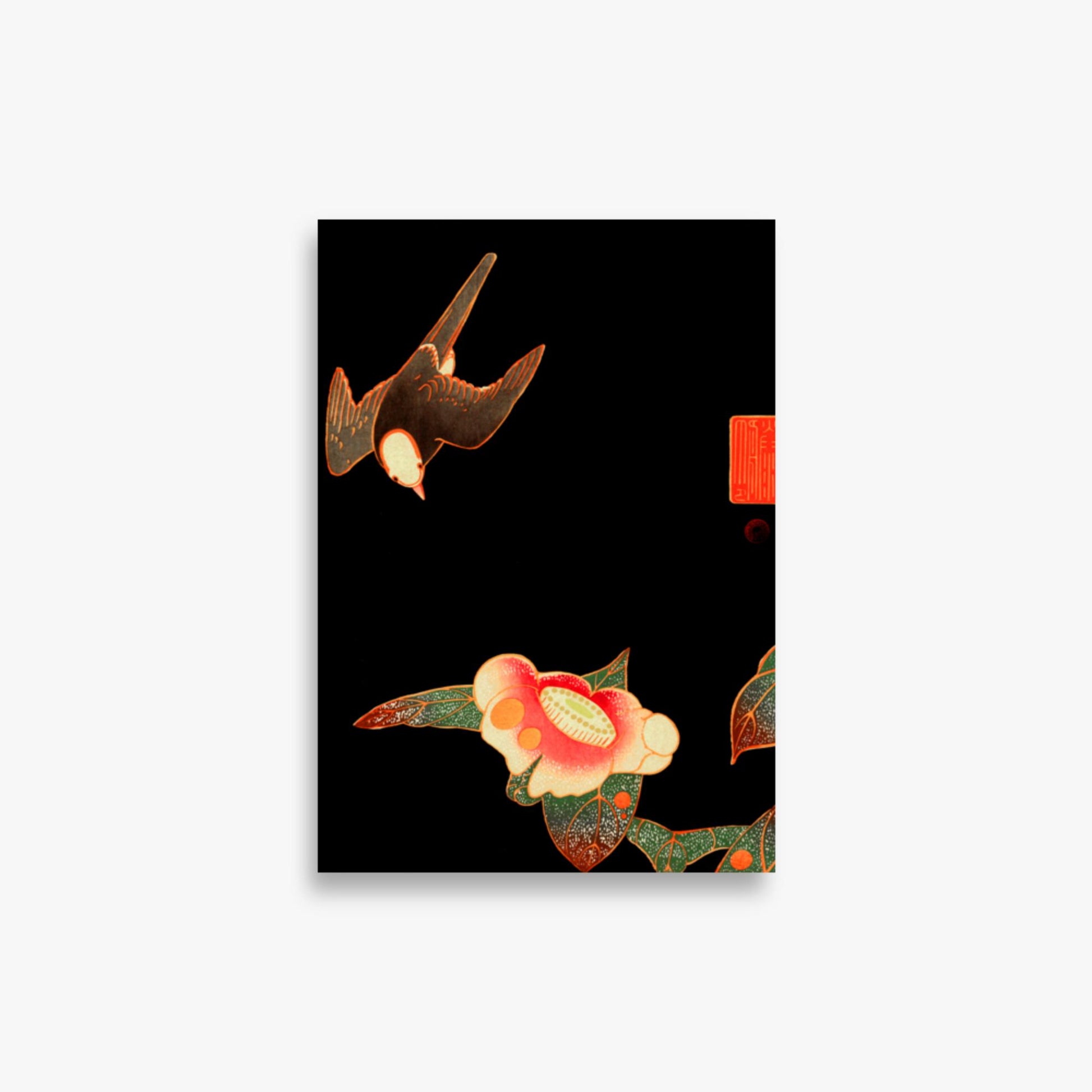 Ito Jakuchu - Swallow and Camellia 21x30 cm Poster