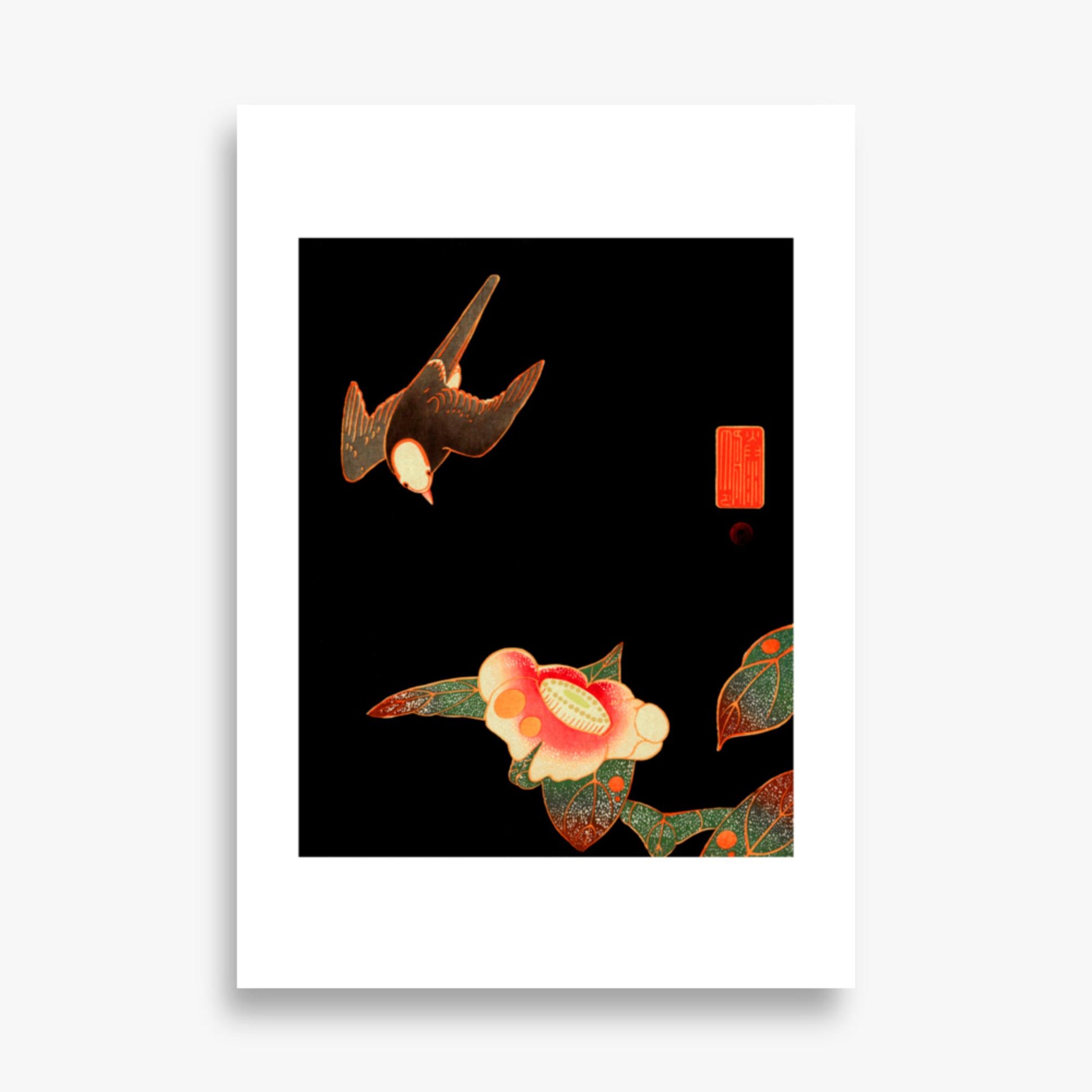 Ito Jakuchu - Swallow and Camellia 70x100 cm Poster