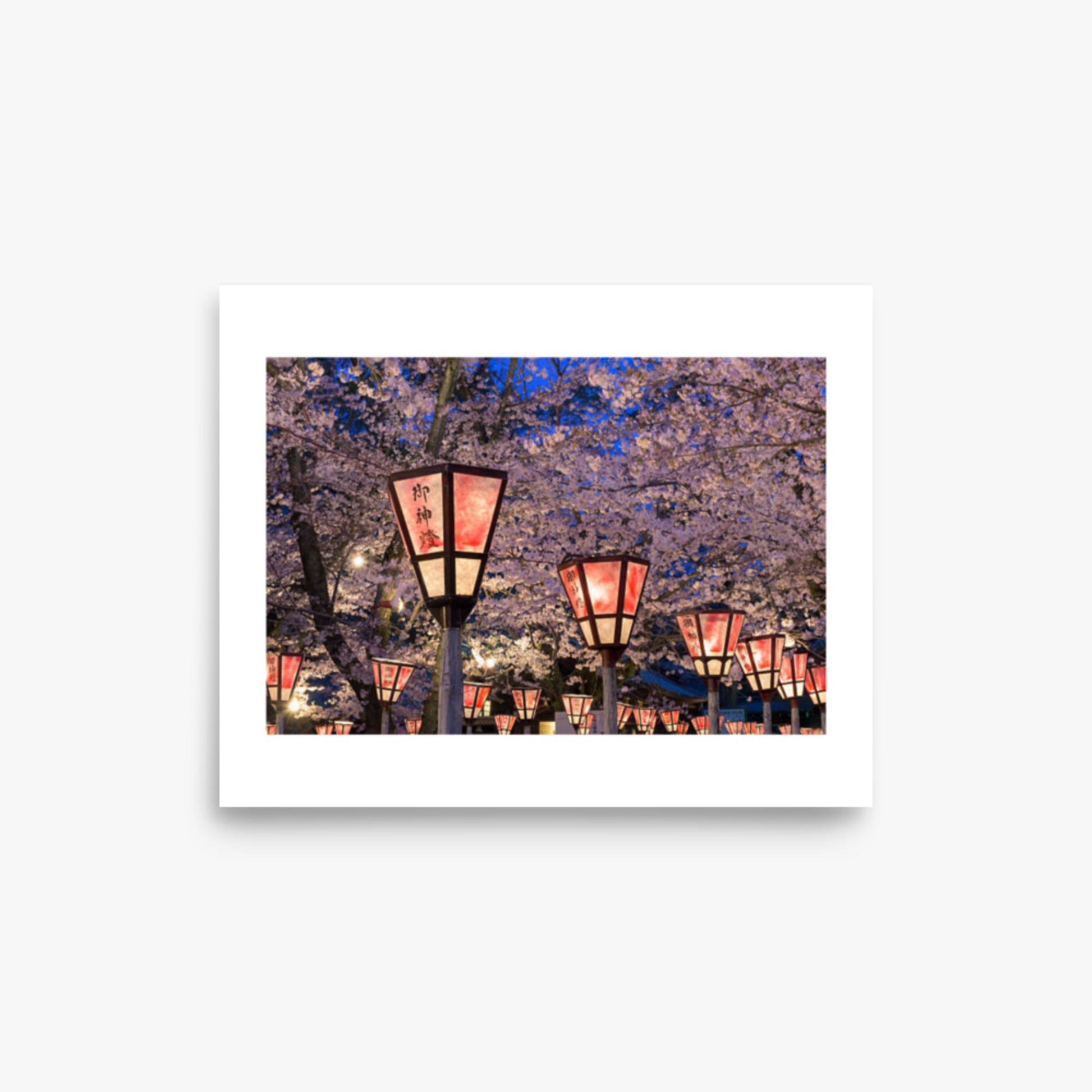 Lantern in Sakura Festival, Japan 8x10 in Poster