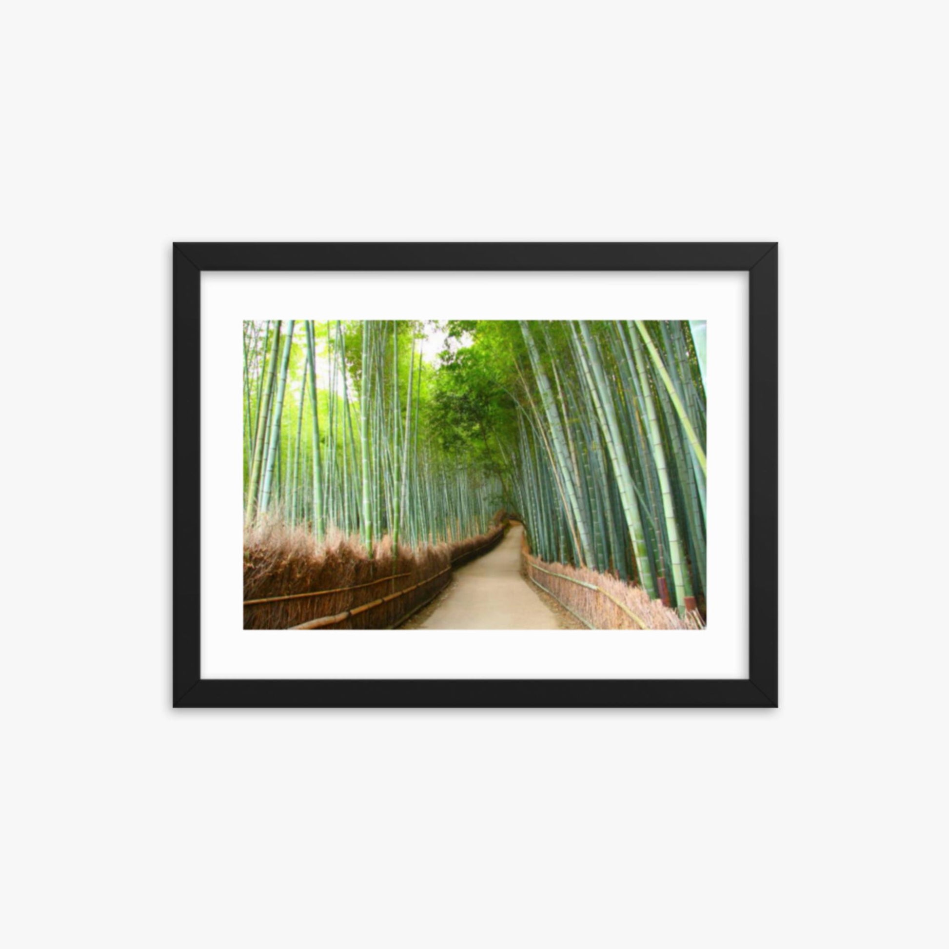 Bamboo grove in Kyoto 12x16 in Poster With Black Frame