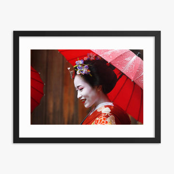 Maiko Girl 18x24 in Poster With Black Frame