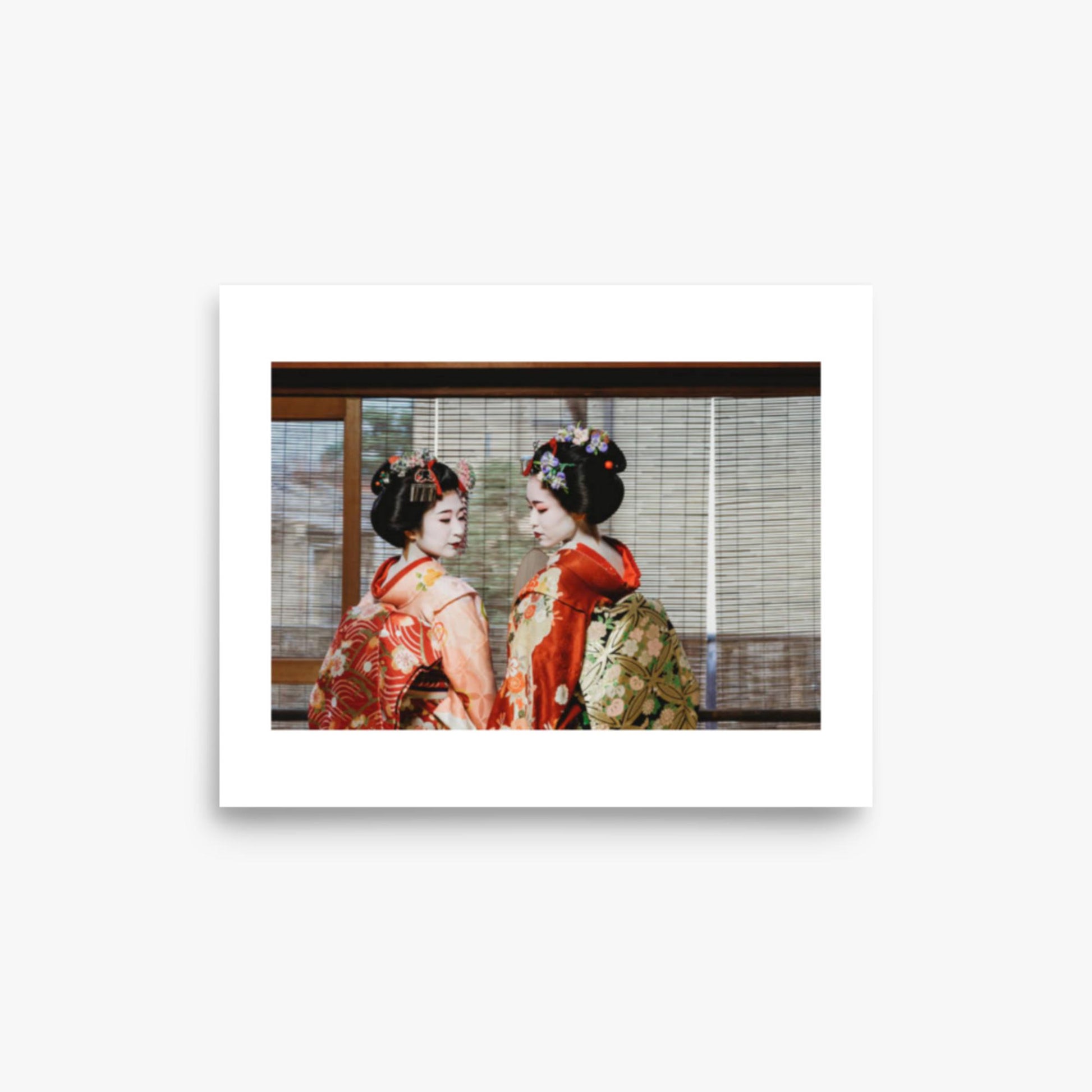 Maiko Women Together in Kyoto 8x10 in Poster